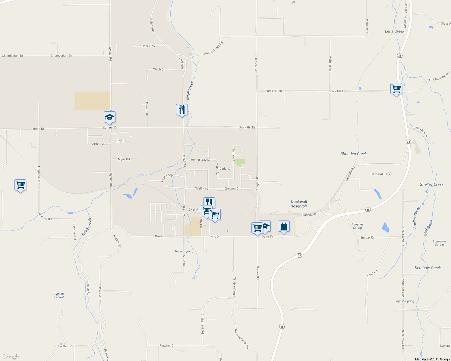 map of restaurants, bars, coffee shops, grocery stores, and more near 3611 Beachwood Drive in Hood River