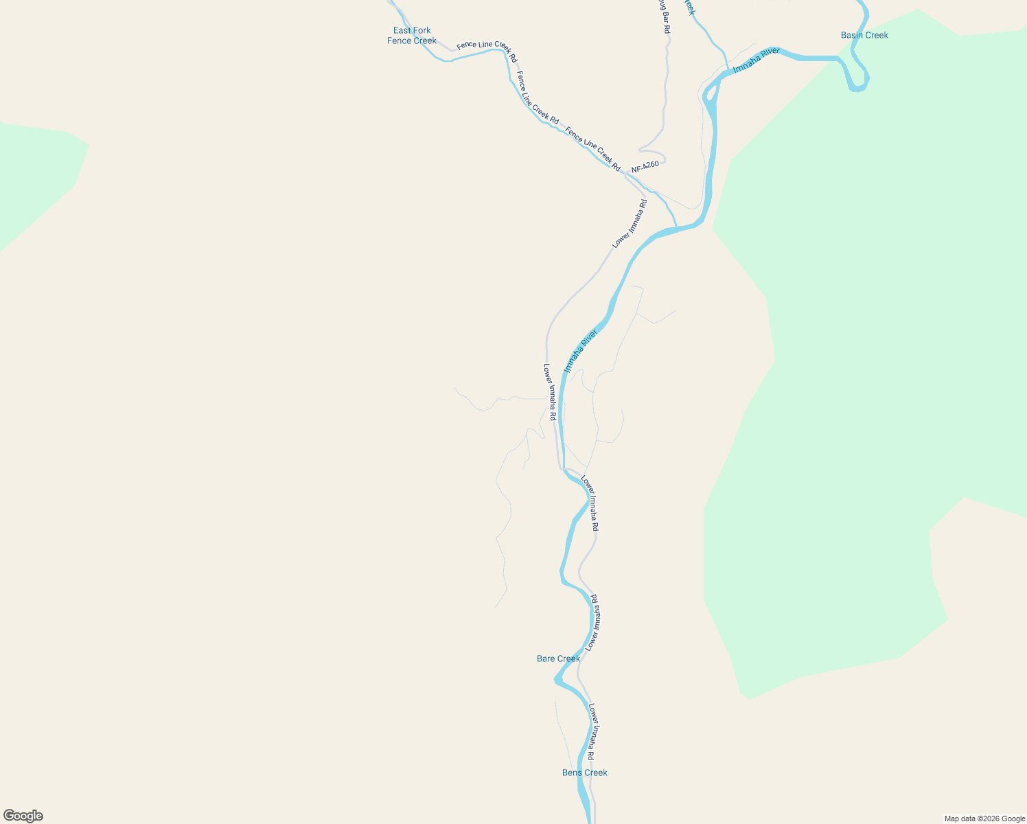 map of restaurants, bars, coffee shops, grocery stores, and more near 73720 Indian Creek Road in Imnaha