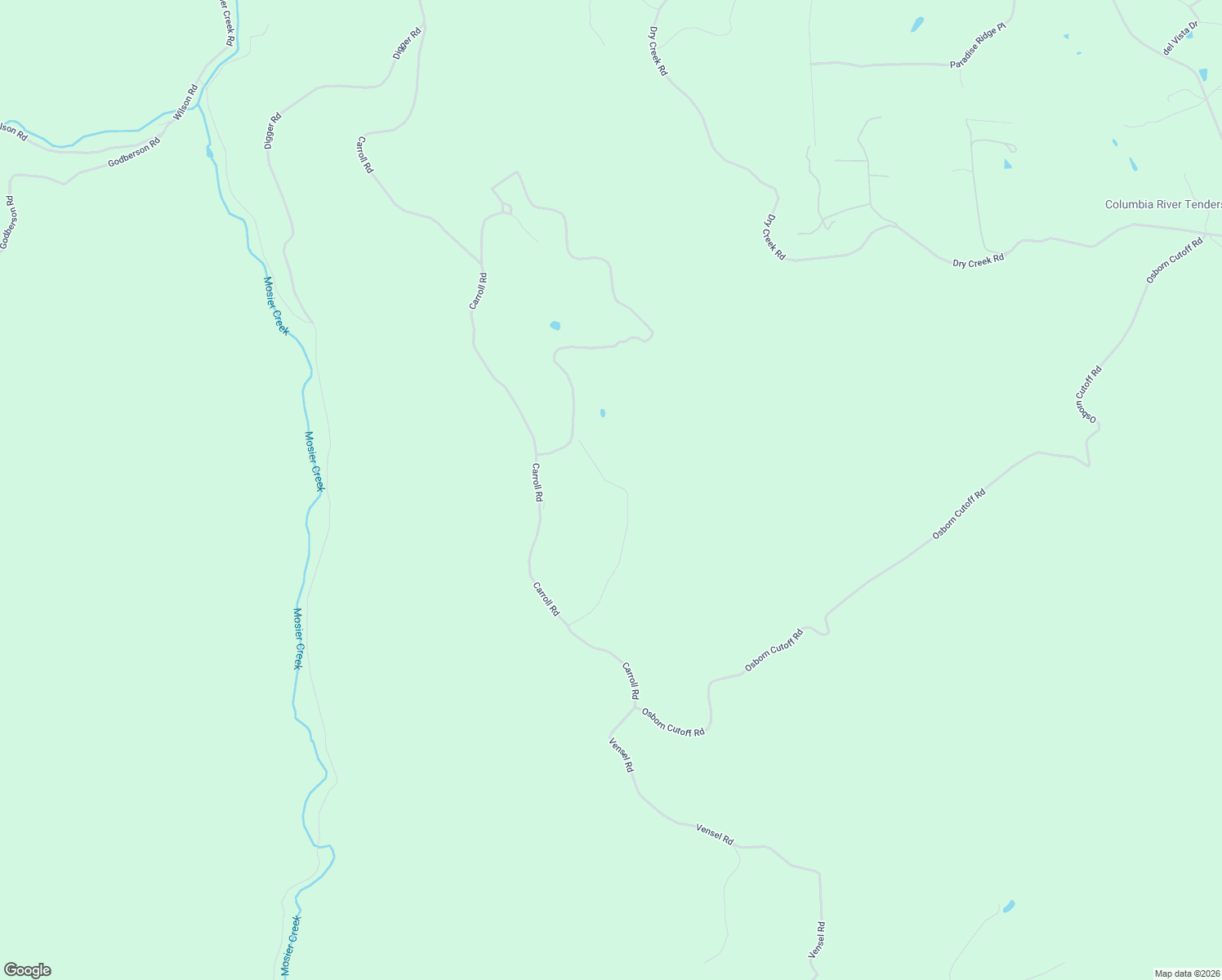 map of restaurants, bars, coffee shops, grocery stores, and more near 2520 Carroll Road in Mosier