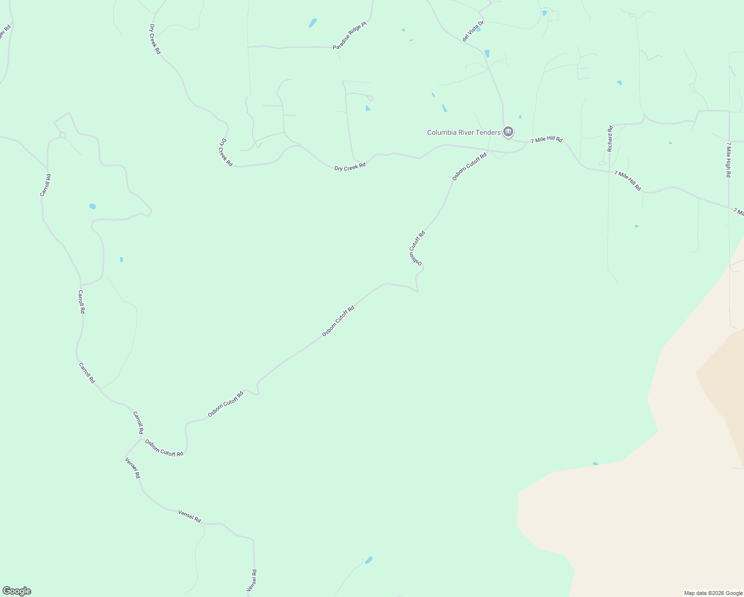 map of restaurants, bars, coffee shops, grocery stores, and more near 2455 Osborn Cutoff Road in Mosier