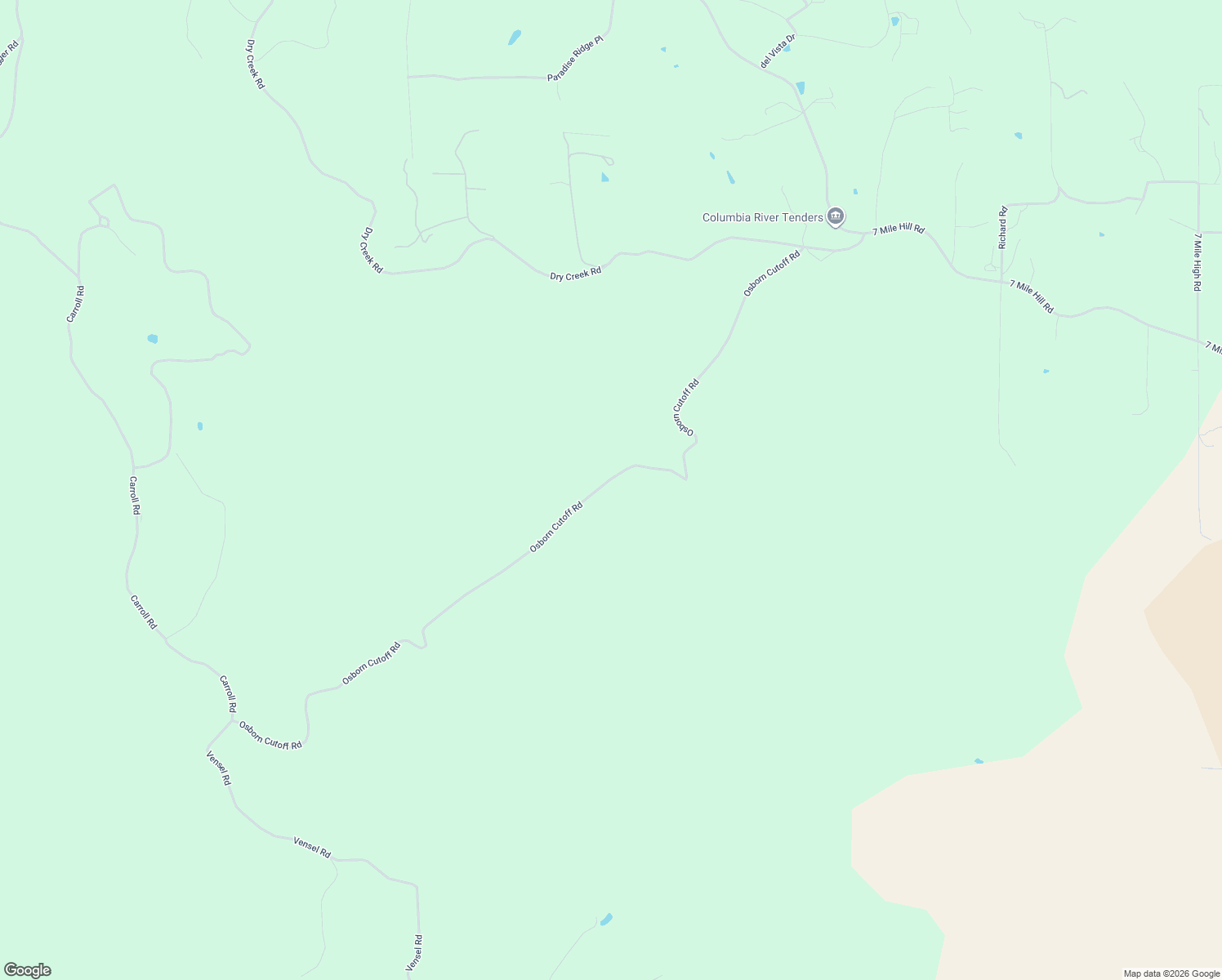 map of restaurants, bars, coffee shops, grocery stores, and more near 2489 Osborn Cutoff Road in Mosier