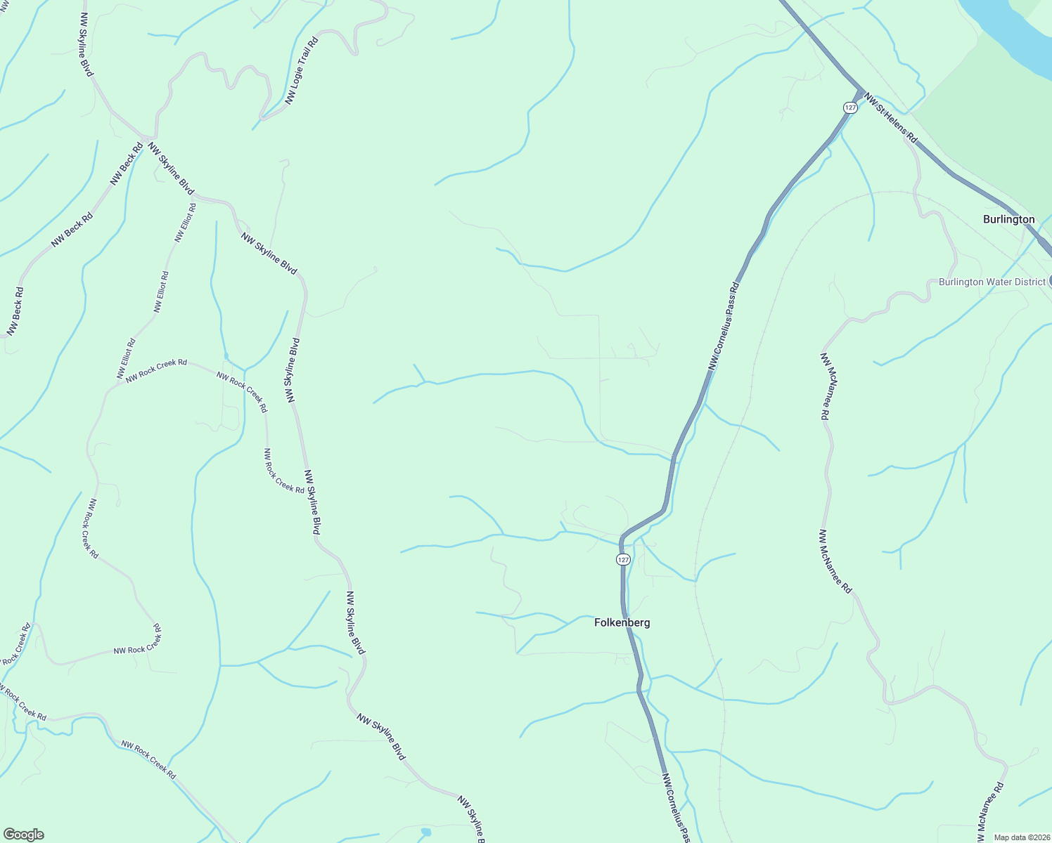 map of restaurants, bars, coffee shops, grocery stores, and more near 15731 Northwest Sheltered Nook Road in Portland