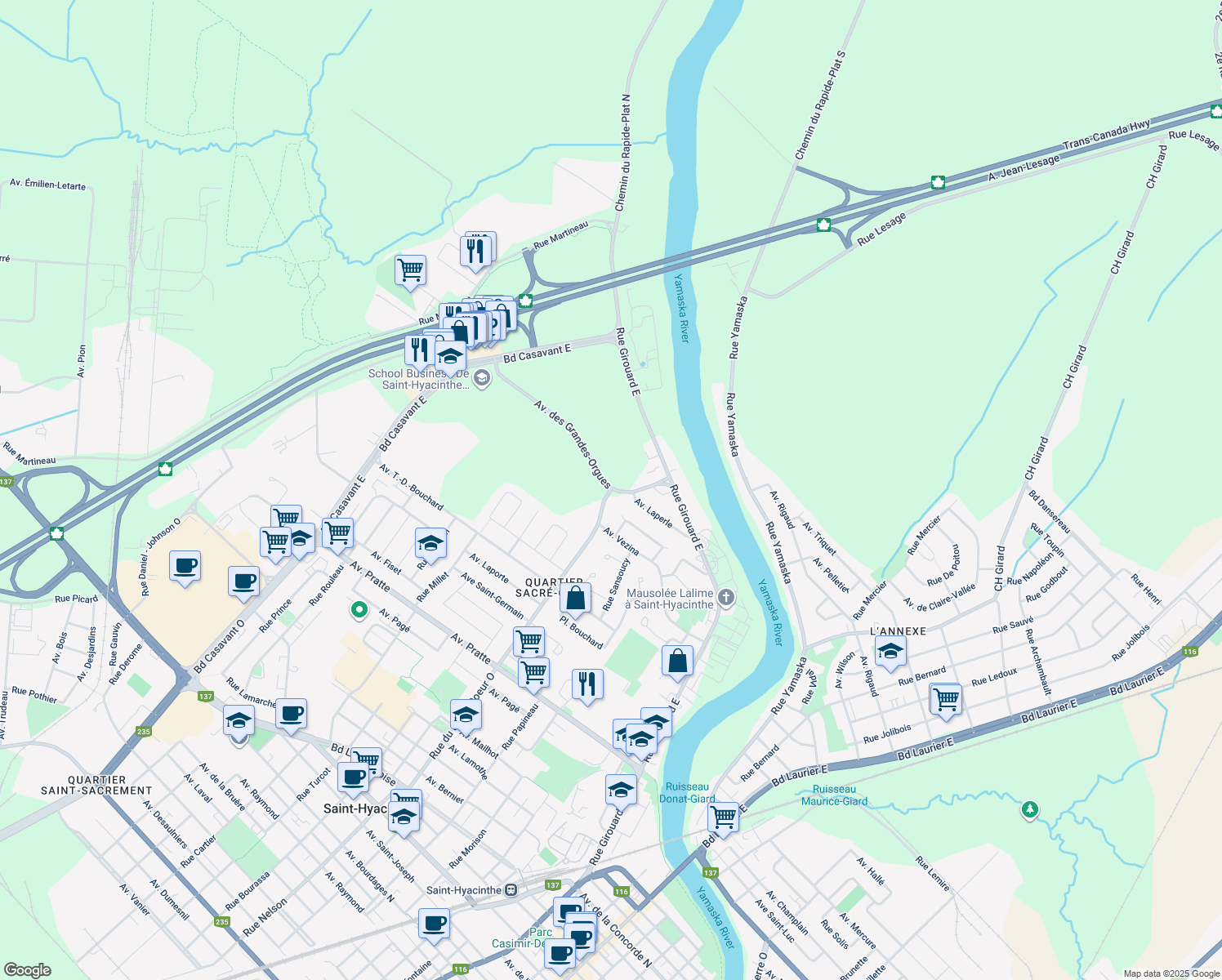 1325 Rue du Sacré Coeur Est, SaintHyacinthe QC Walk Score