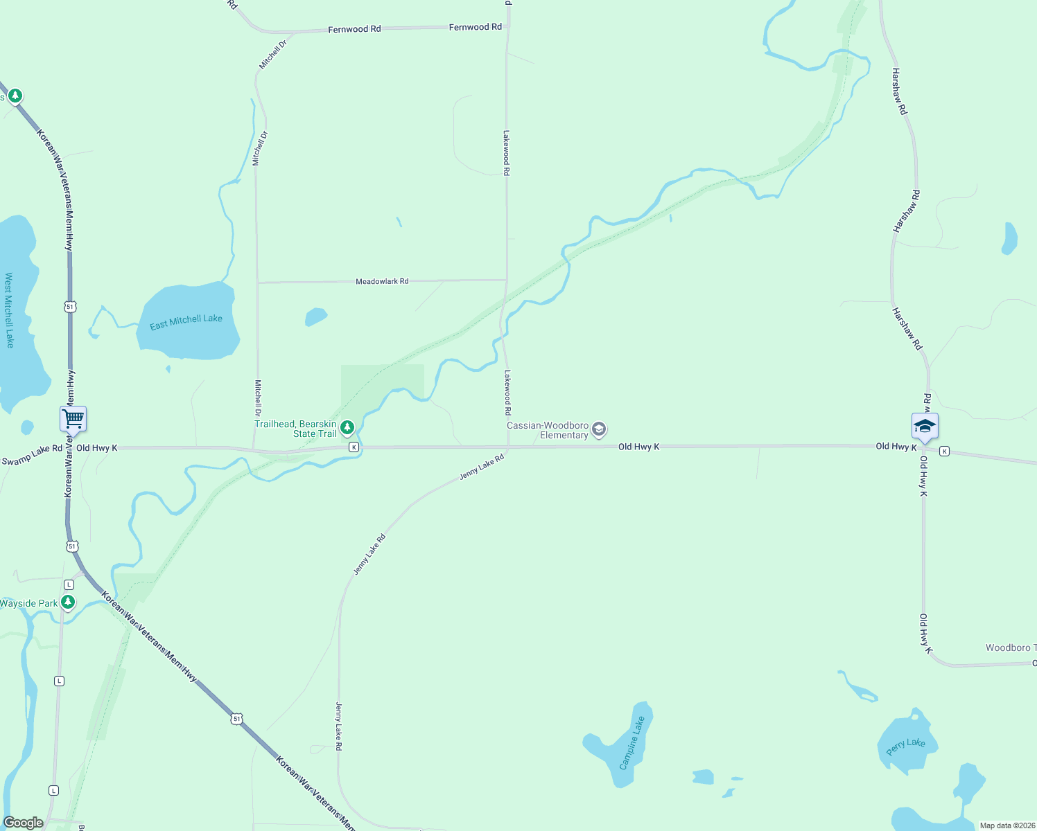 map of restaurants, bars, coffee shops, grocery stores, and more near 3734 Lakewood Road in Harshaw