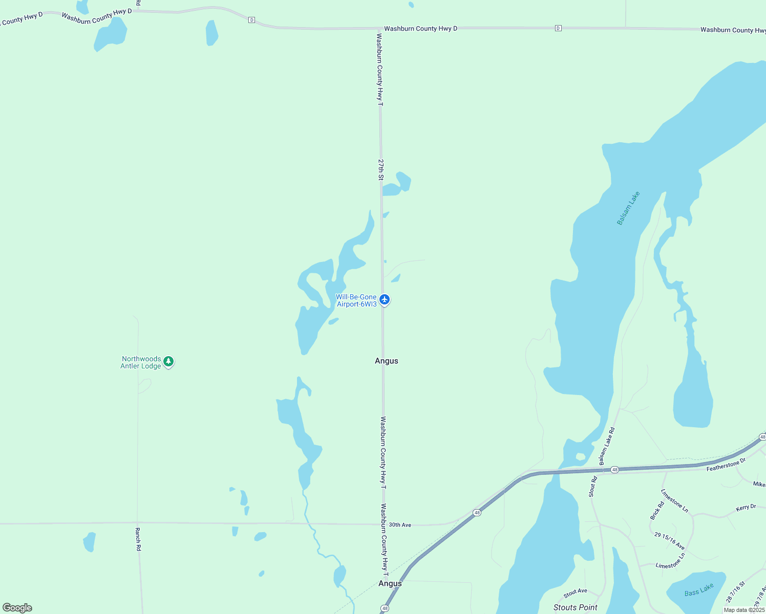 County Road T, Birchwood WI Walk Score