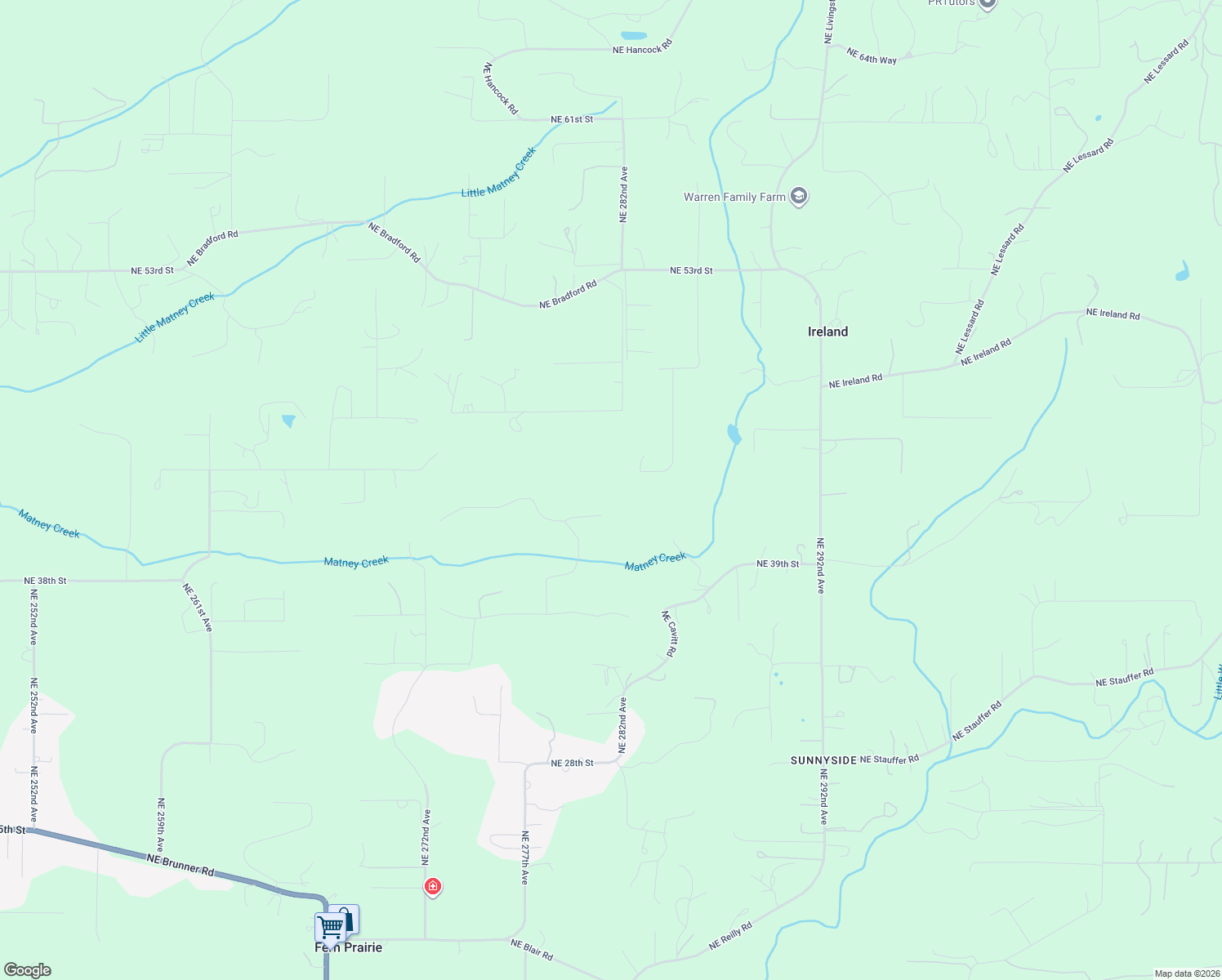 map of restaurants, bars, coffee shops, grocery stores, and more near 28100 Northeast 42nd Circle in Camas