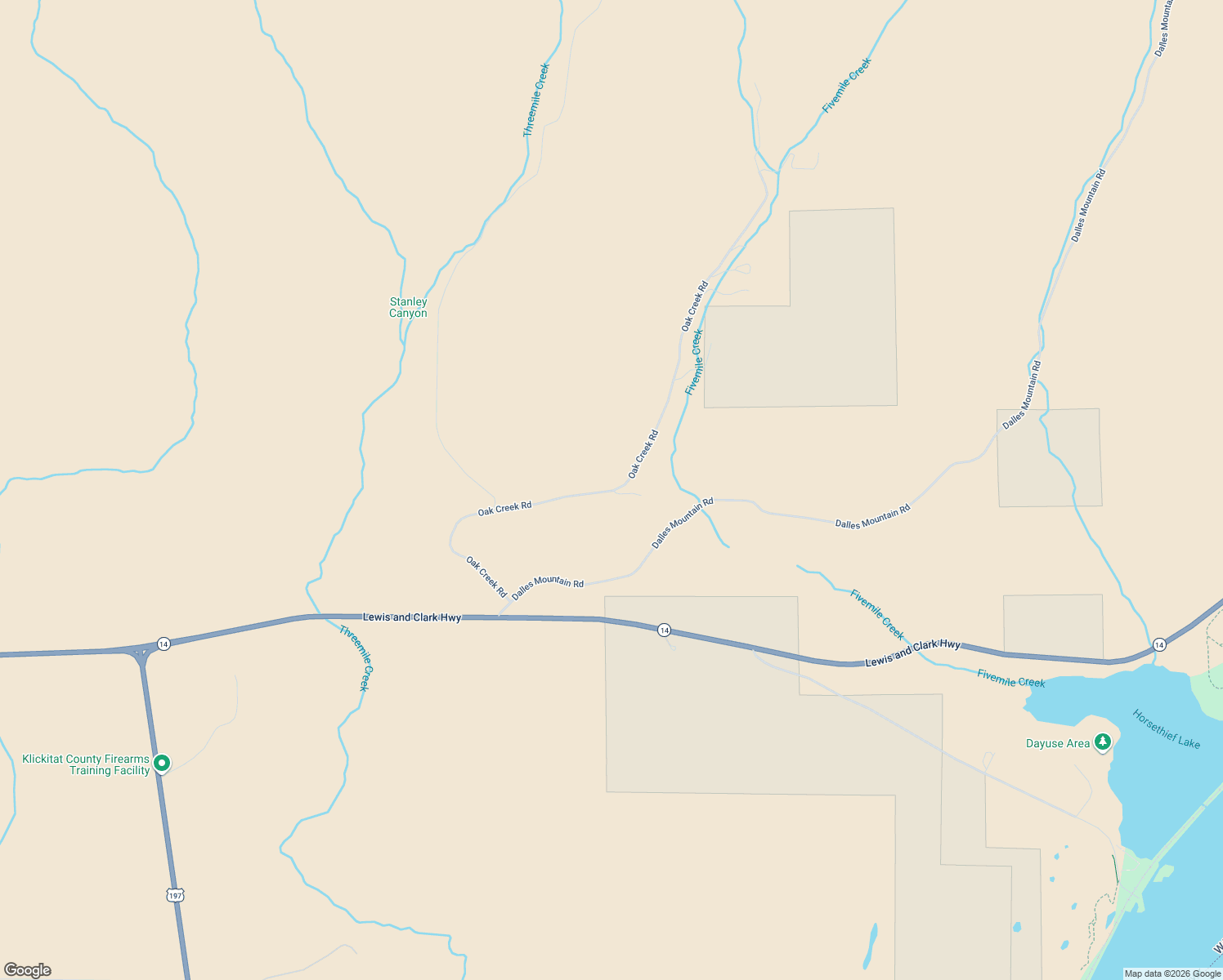 map of restaurants, bars, coffee shops, grocery stores, and more near 24 Oak Creek Rd in Lyle