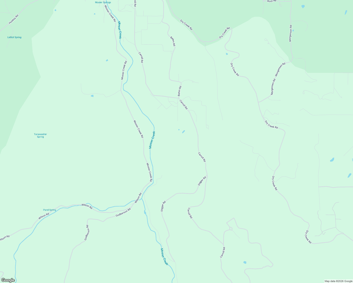 map of restaurants, bars, coffee shops, grocery stores, and more near 1805 Carroll Road in Mosier