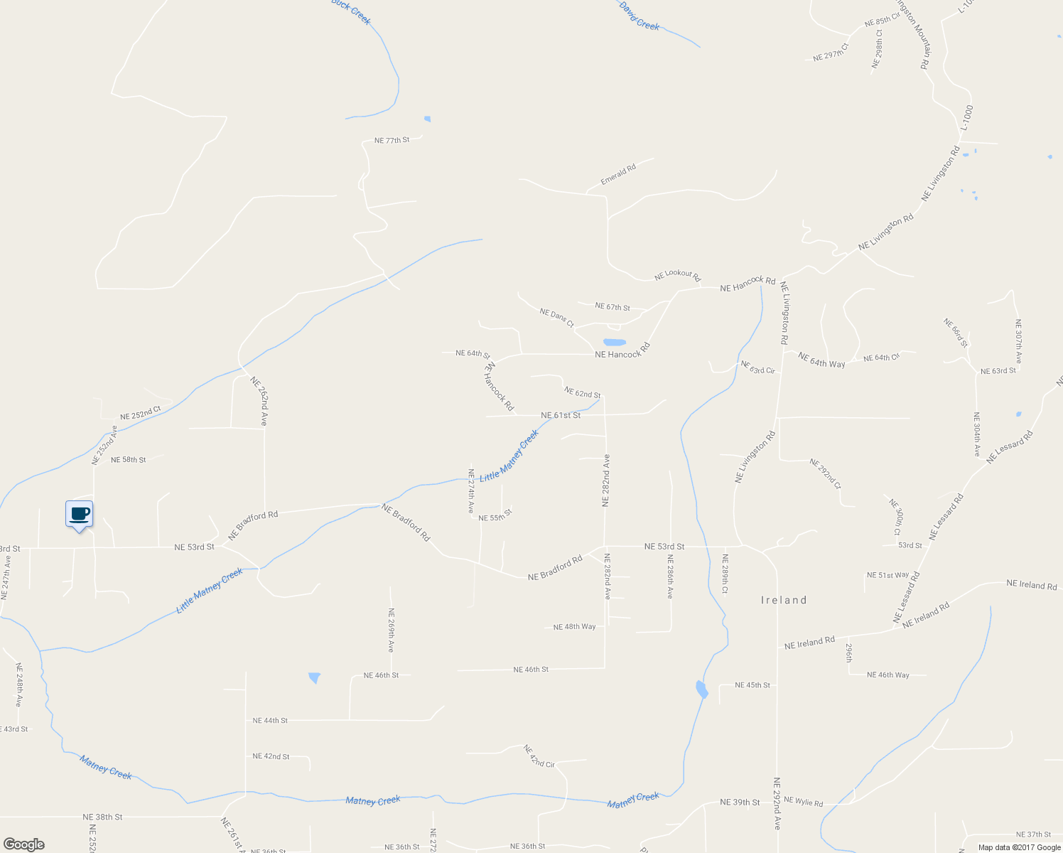 map of restaurants, bars, coffee shops, grocery stores, and more near 5814 Northeast 278th Avenue in Camas