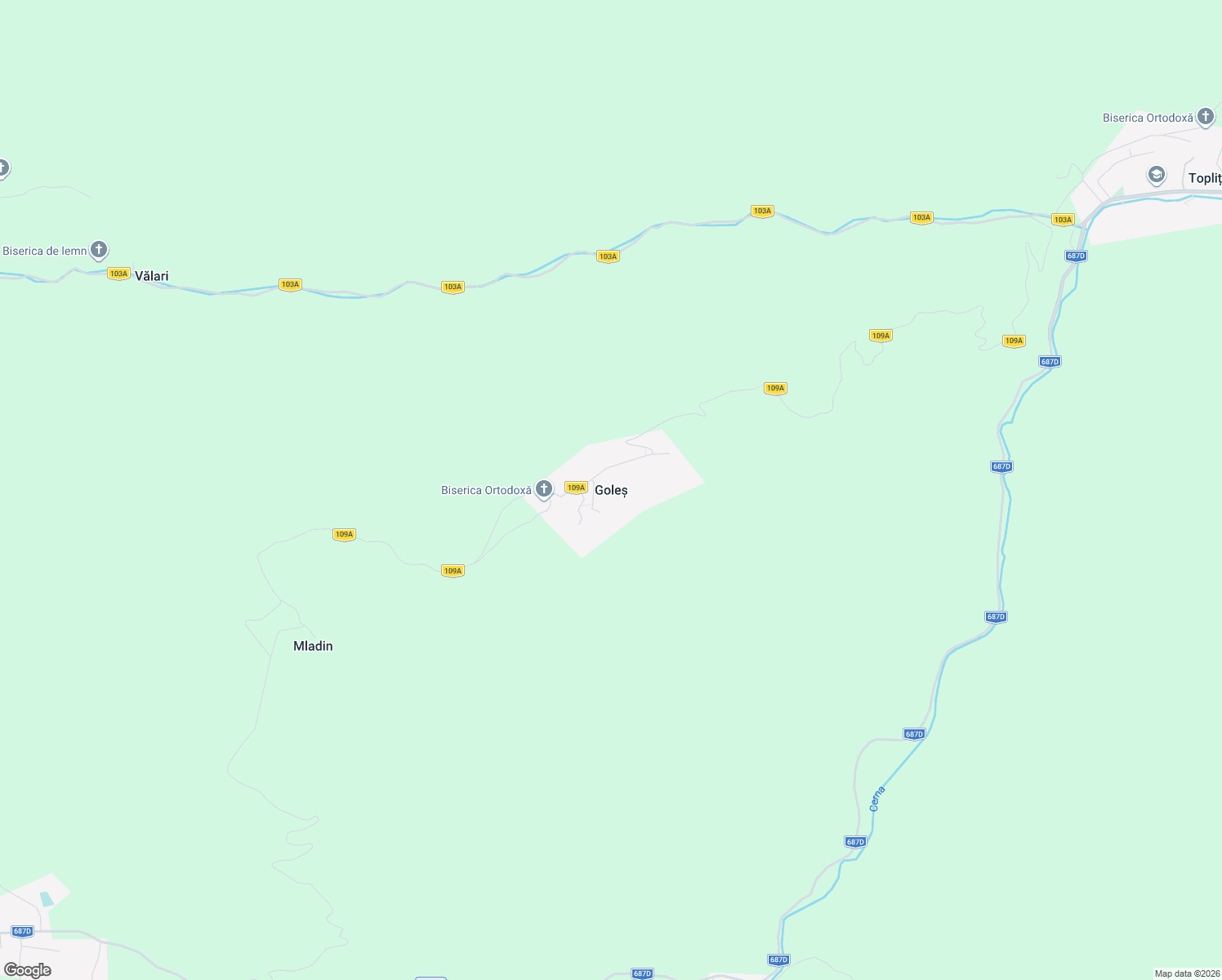 map of restaurants, bars, coffee shops, grocery stores, and more near in Goleș