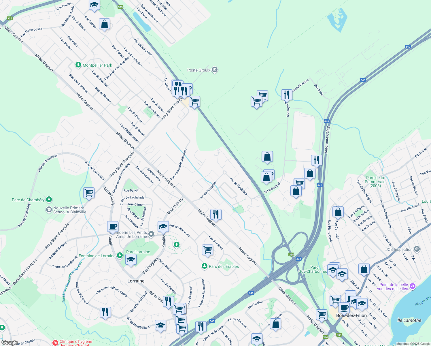 379 Peupliers Avenue, BoisdesFilion QC Walk Score