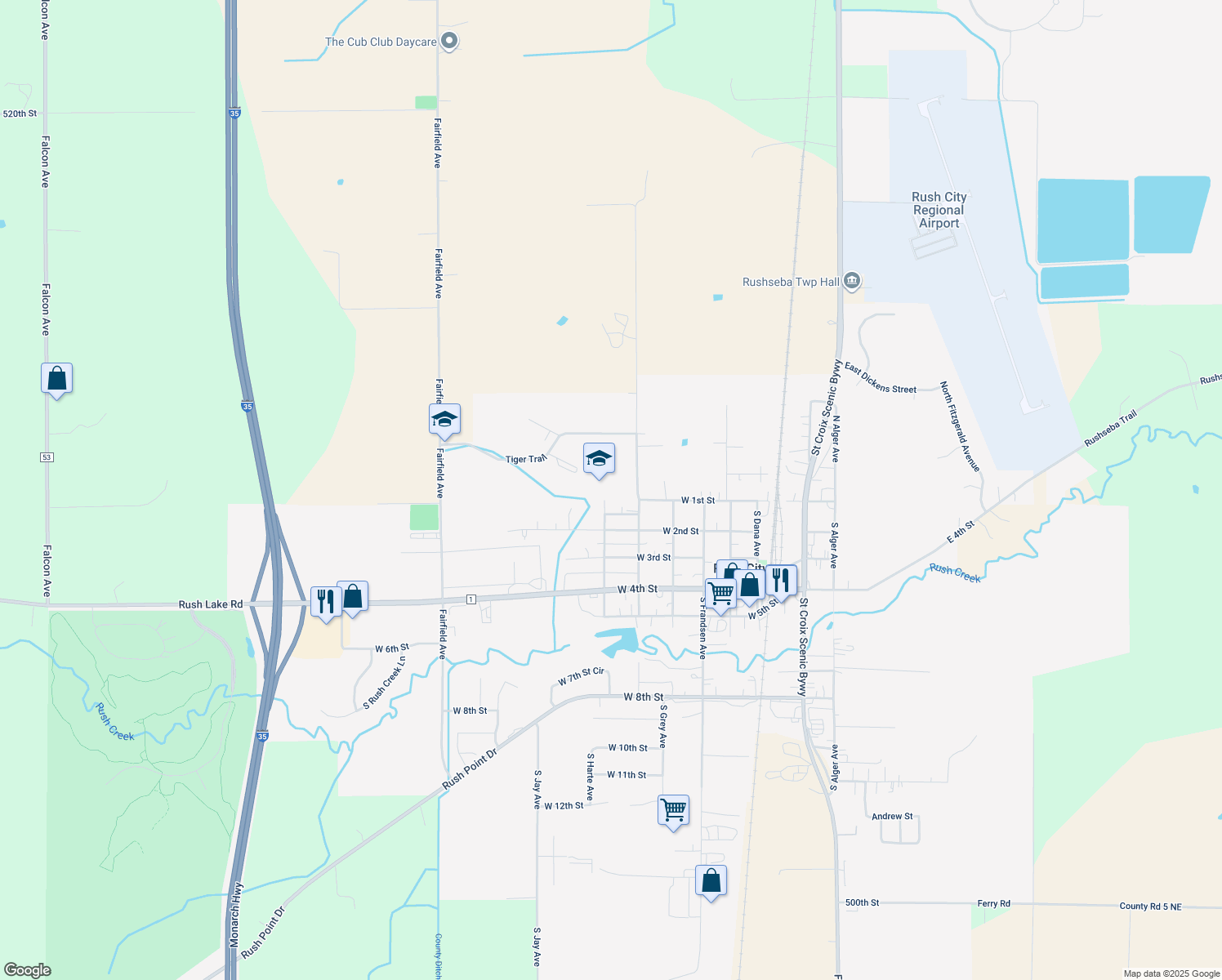 Rush Lake Trail, Rush City MN Walk Score
