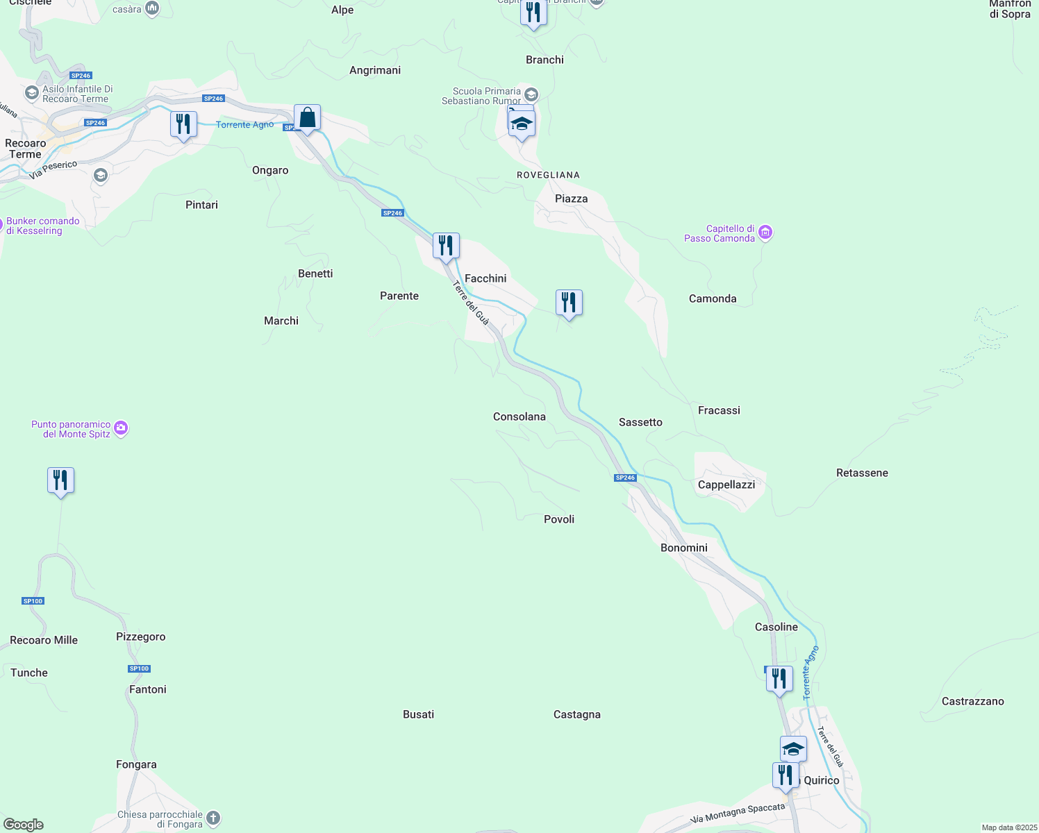 map of restaurants, bars, coffee shops, grocery stores, and more near in Consolana