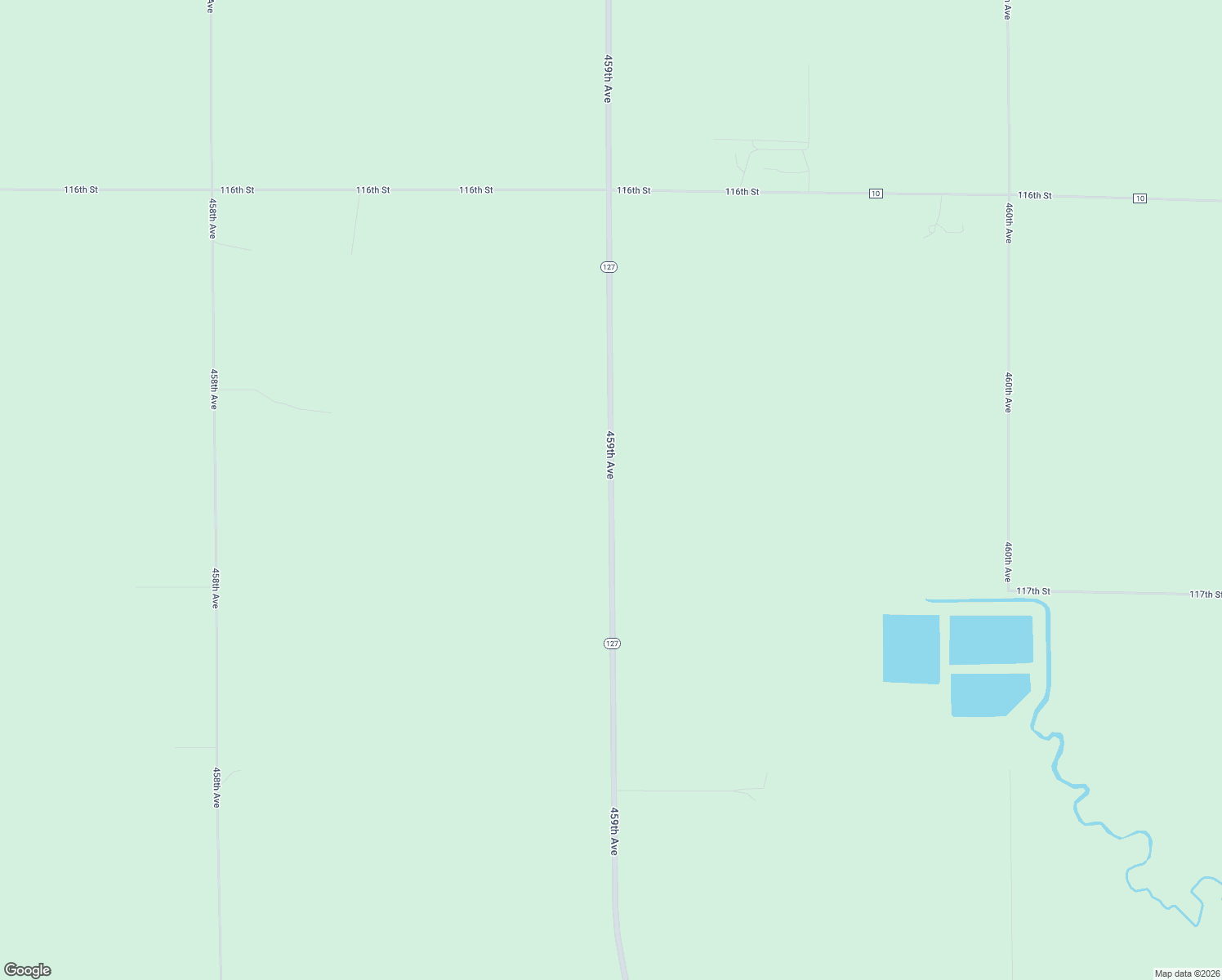 map of restaurants, bars, coffee shops, grocery stores, and more near 459th Avenue in Sisseton