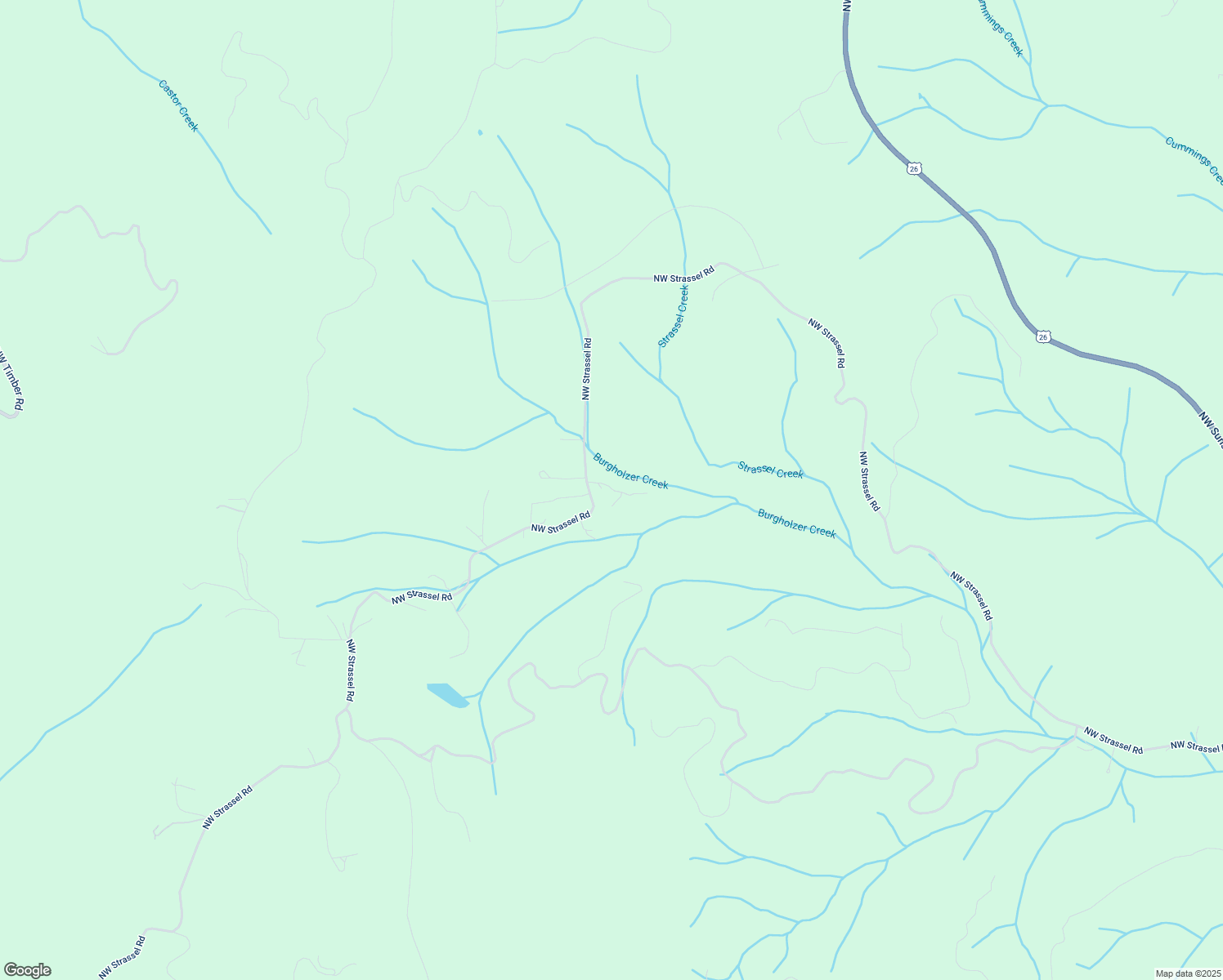 map of restaurants, bars, coffee shops, grocery stores, and more near 56440 Northwest Strassel Road in Forest Grove