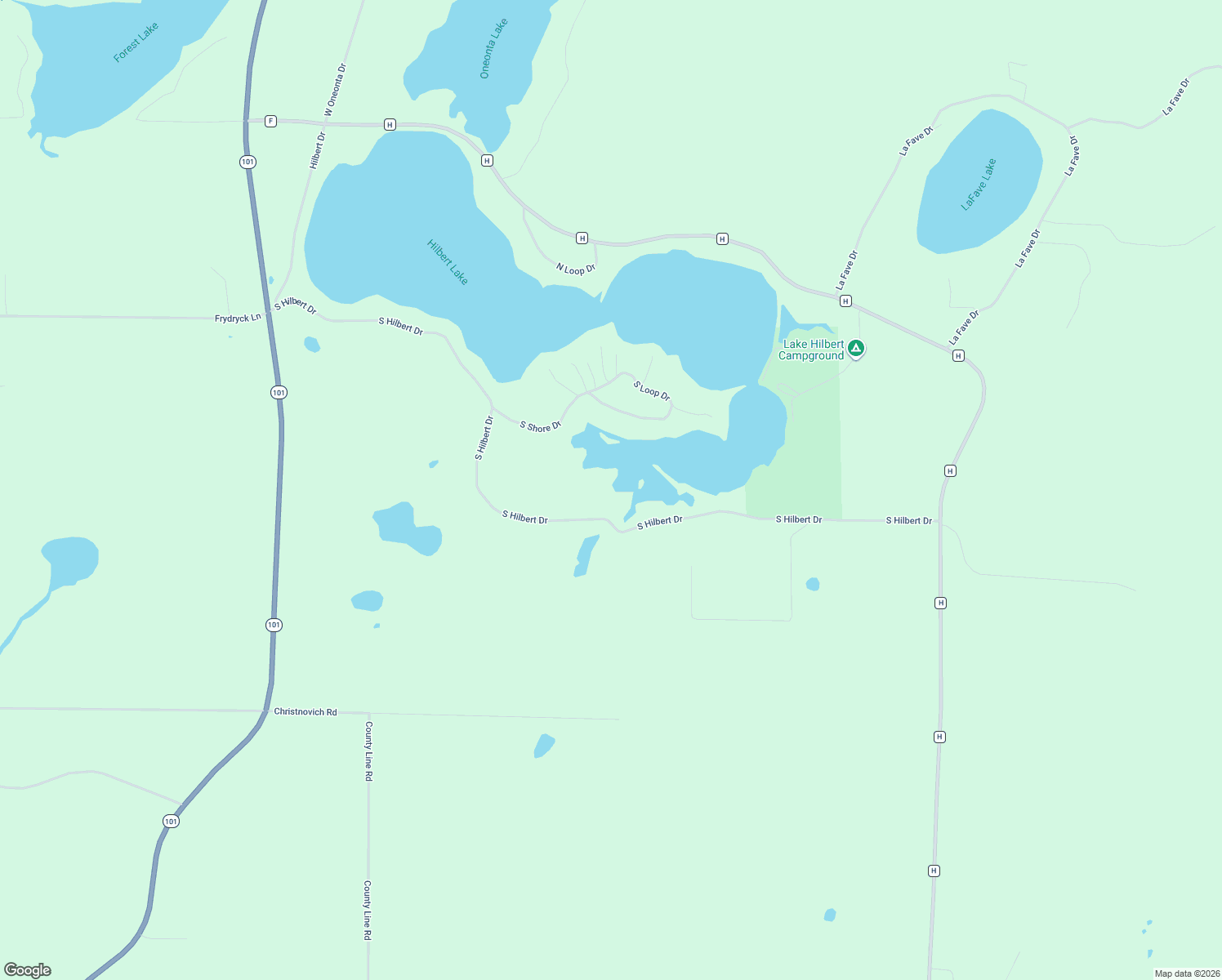 map of restaurants, bars, coffee shops, grocery stores, and more near W16204 South Hilbert Drive in Fence