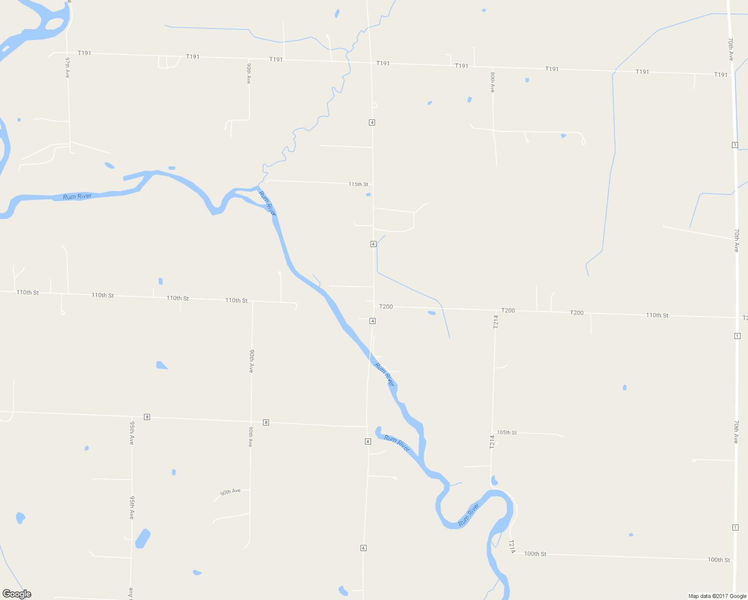 map of restaurants, bars, coffee shops, grocery stores, and more near 11025 85th Avenue in Milaca