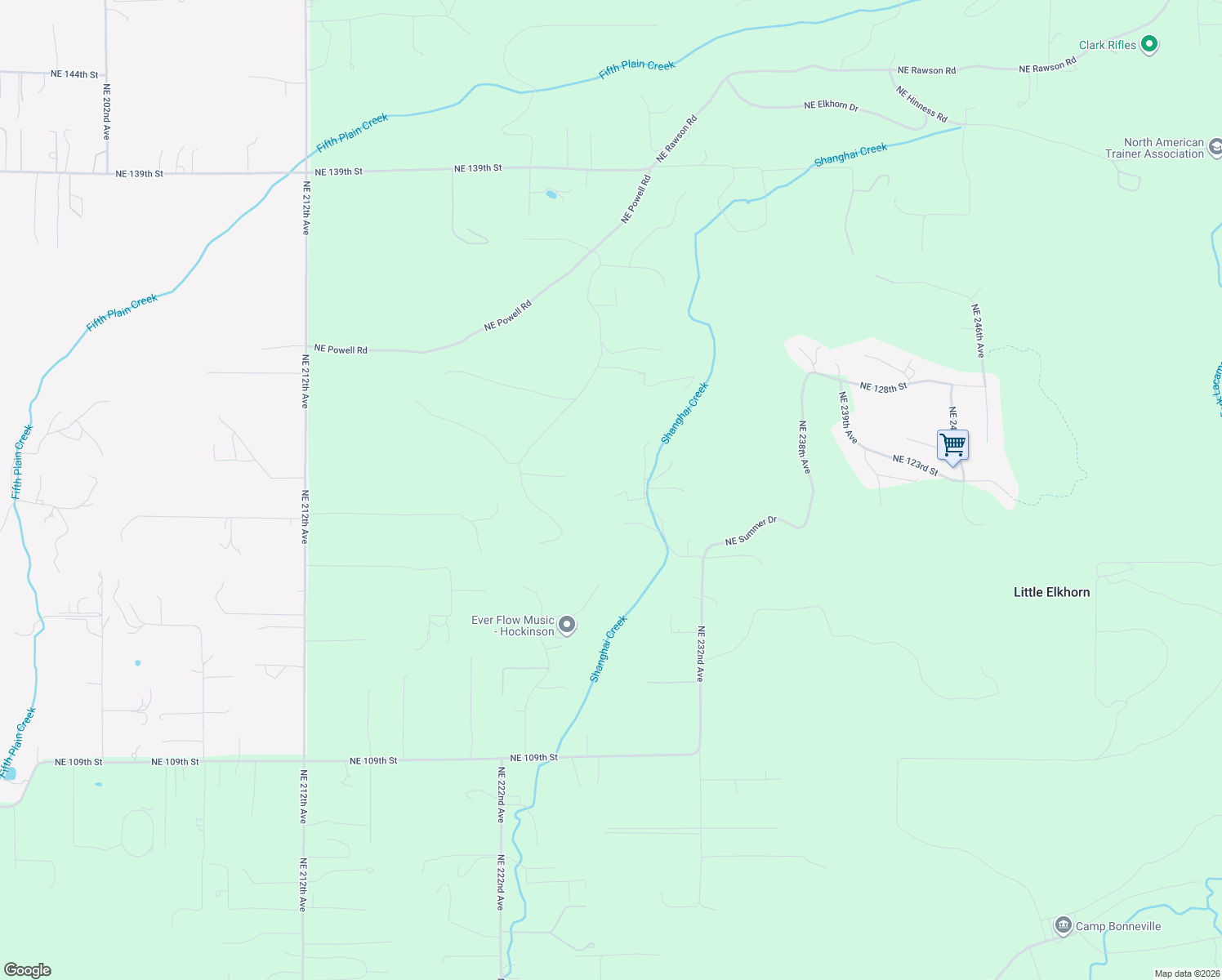 map of restaurants, bars, coffee shops, grocery stores, and more near 12200 Northeast Shanghai Road in Vancouver