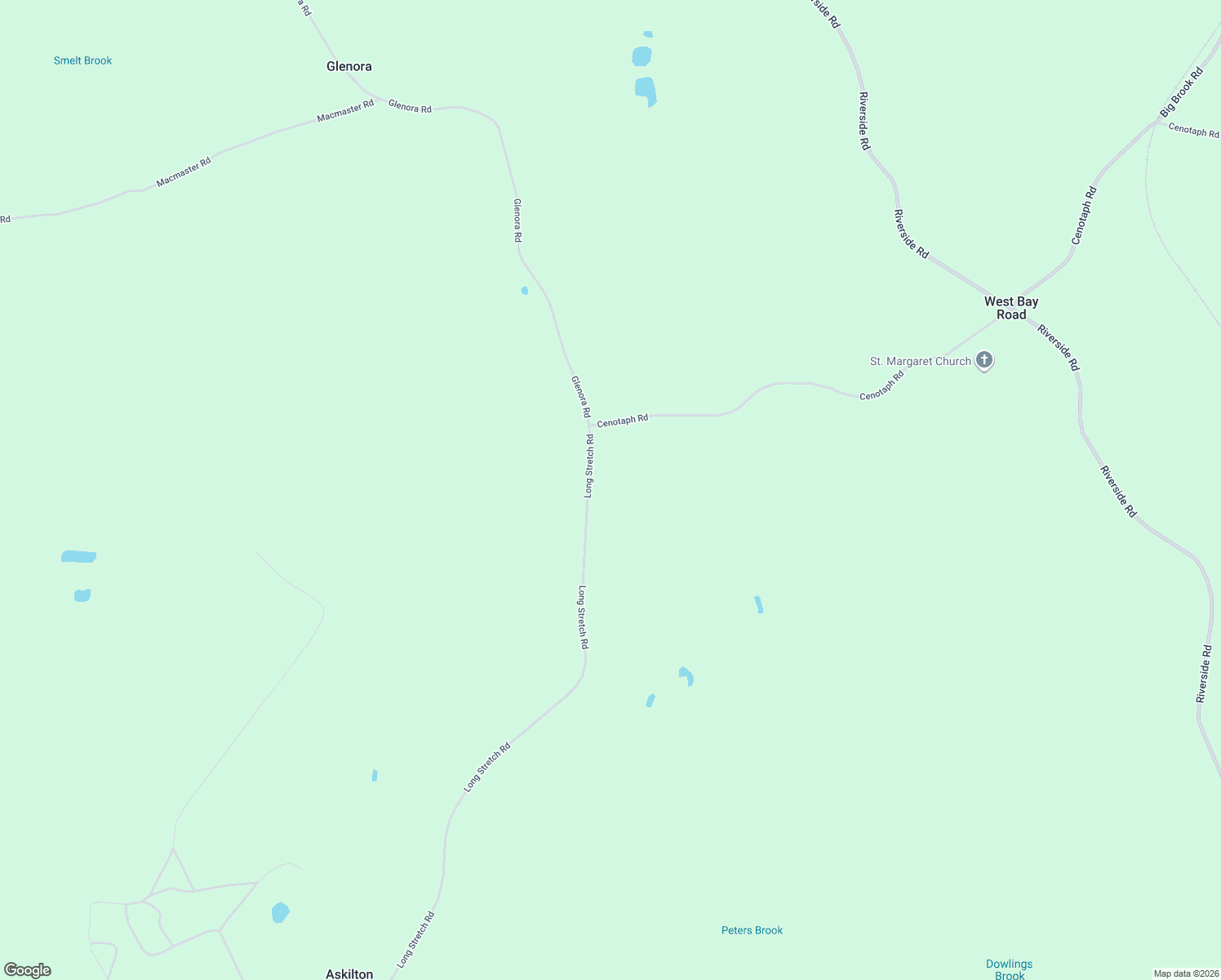 map of restaurants, bars, coffee shops, grocery stores, and more near 2010 Long Stretch Road in West Bay Road