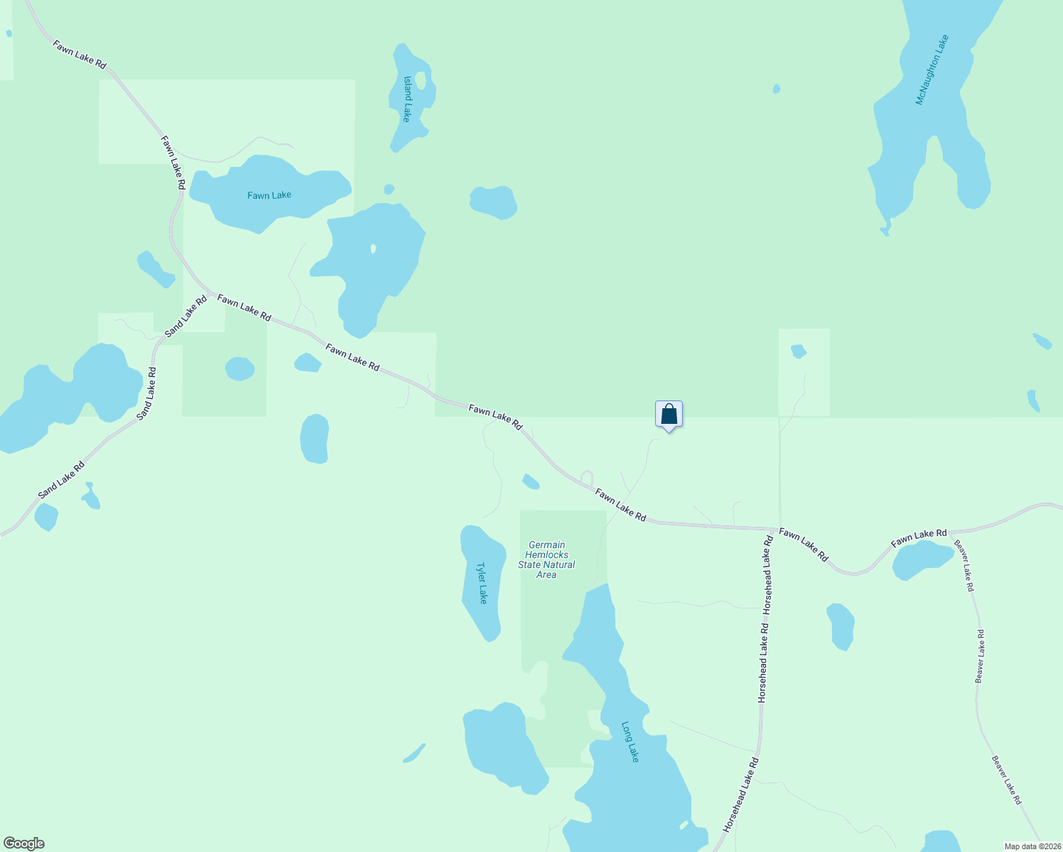 map of restaurants, bars, coffee shops, grocery stores, and more near 8250 Fawn Lake Road in Harshaw