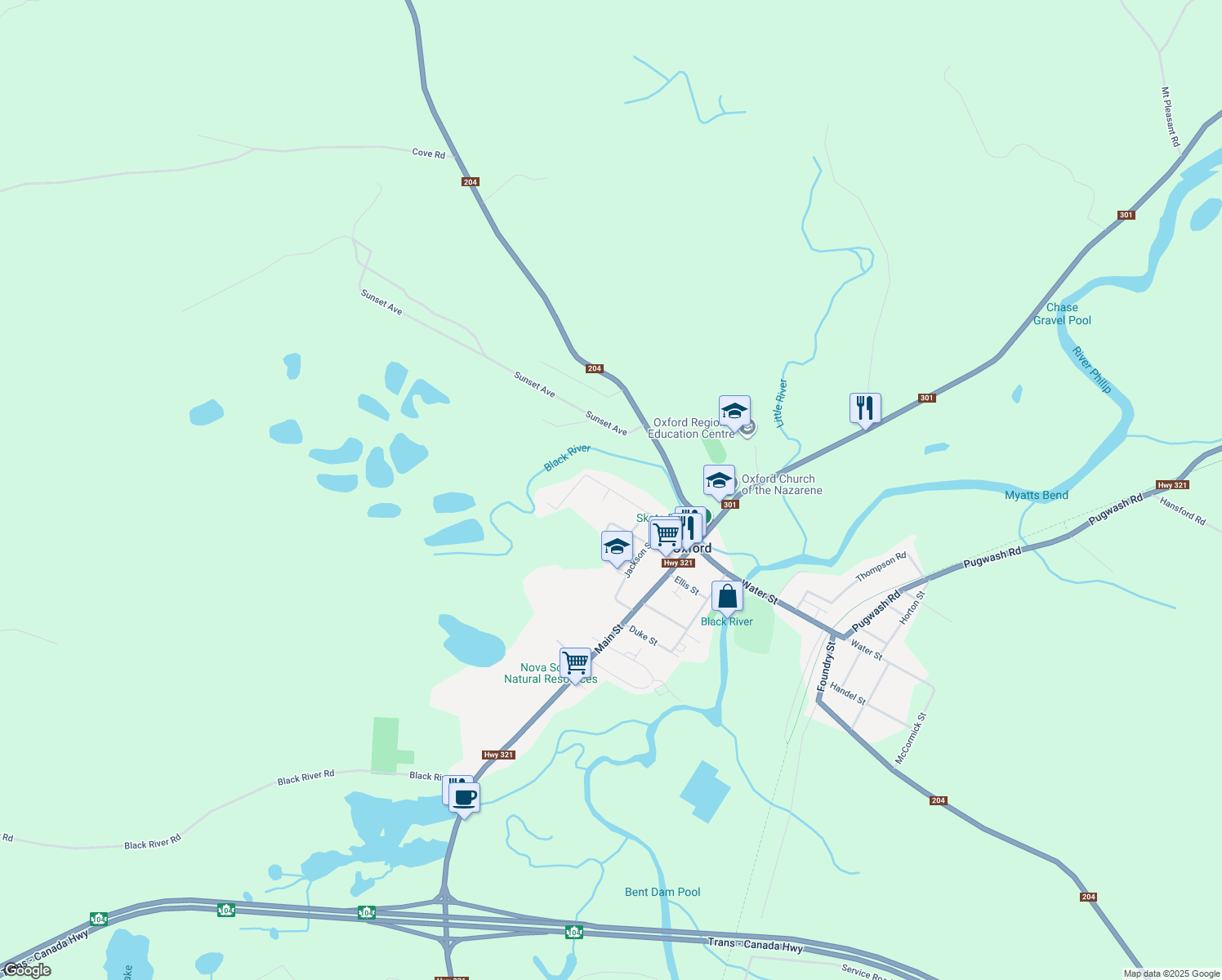map of restaurants, bars, coffee shops, grocery stores, and more near 60 James Street in Oxford