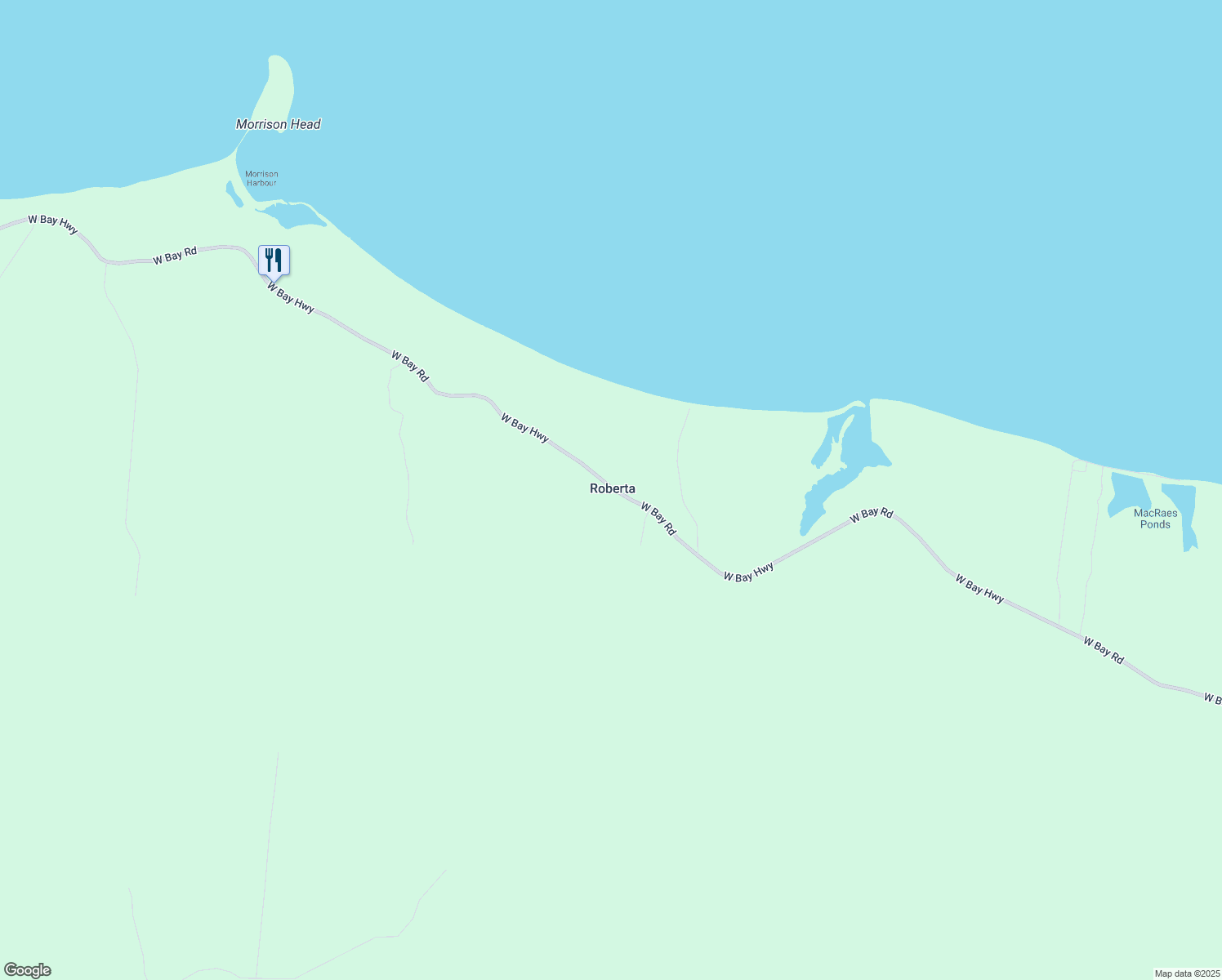 map of restaurants, bars, coffee shops, grocery stores, and more near 6260 West Bay Road in Saint Peter's