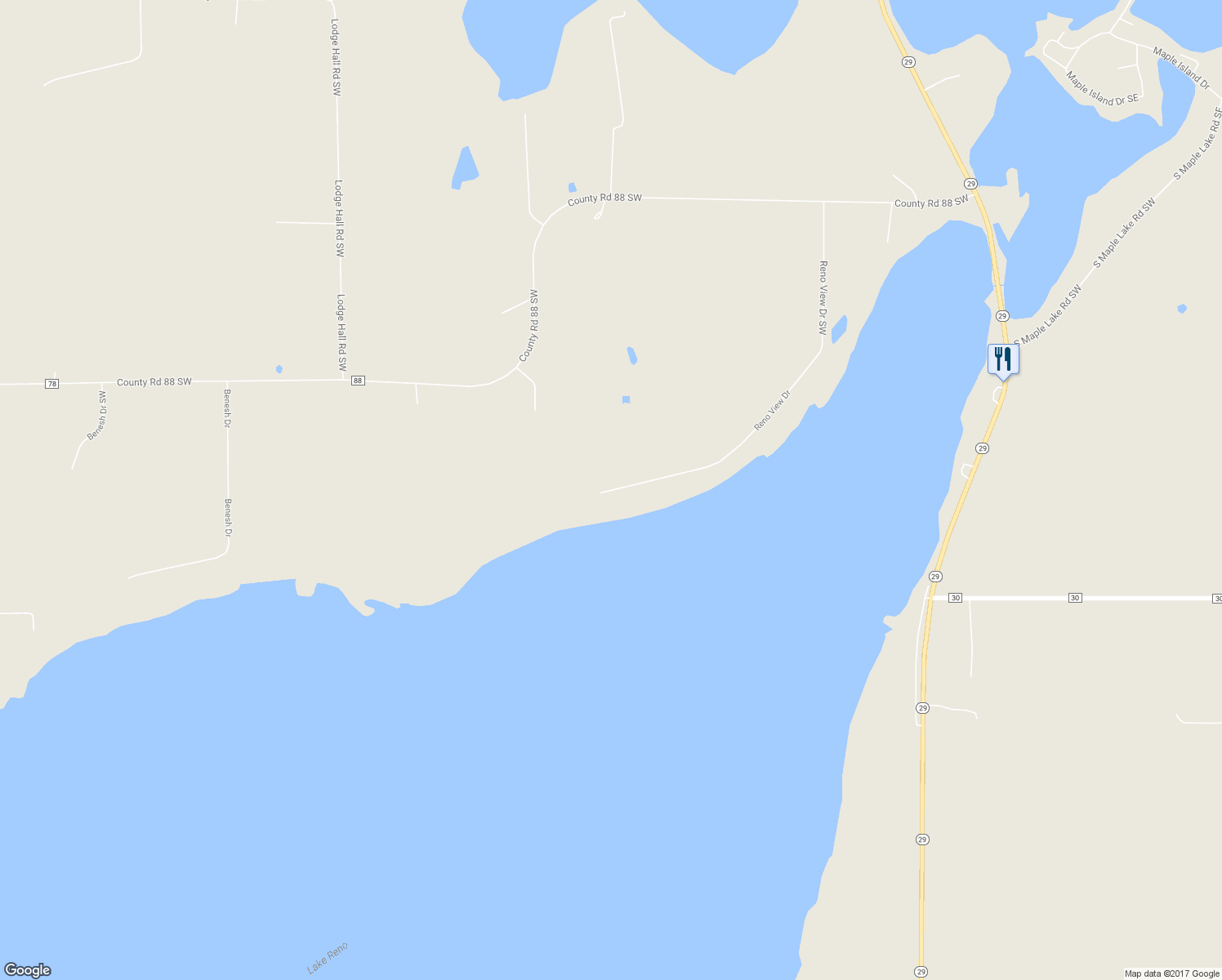 map of restaurants, bars, coffee shops, grocery stores, and more near 10078 Reno View Drive in Alexandria