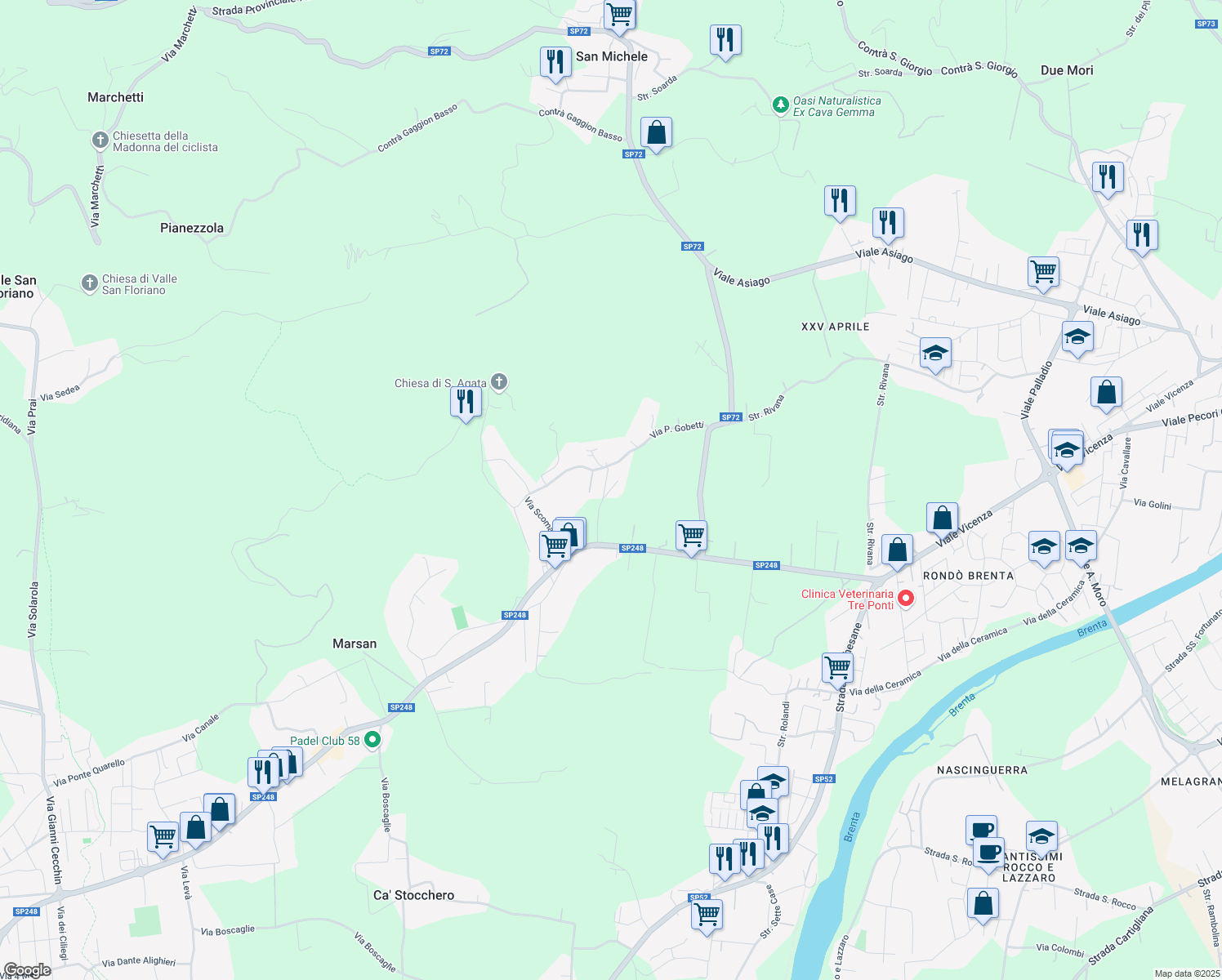 map of restaurants, bars, coffee shops, grocery stores, and more near in 