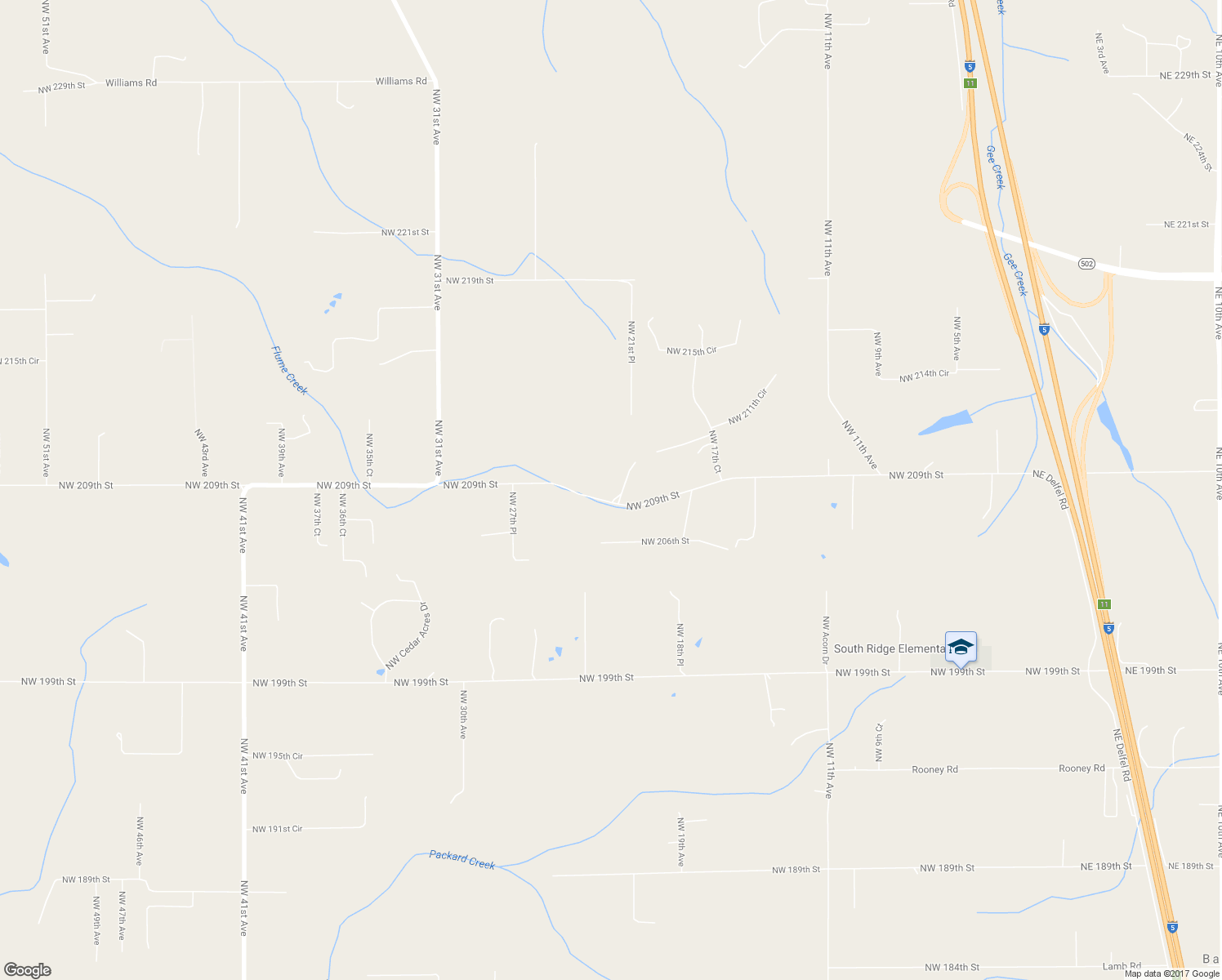 map of restaurants, bars, coffee shops, grocery stores, and more near 2212 Northwest 209th Street in Ridgefield