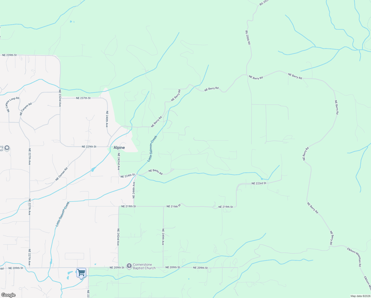 map of restaurants, bars, coffee shops, grocery stores, and more near 22824 Northeast 254th Court in Battle Ground
