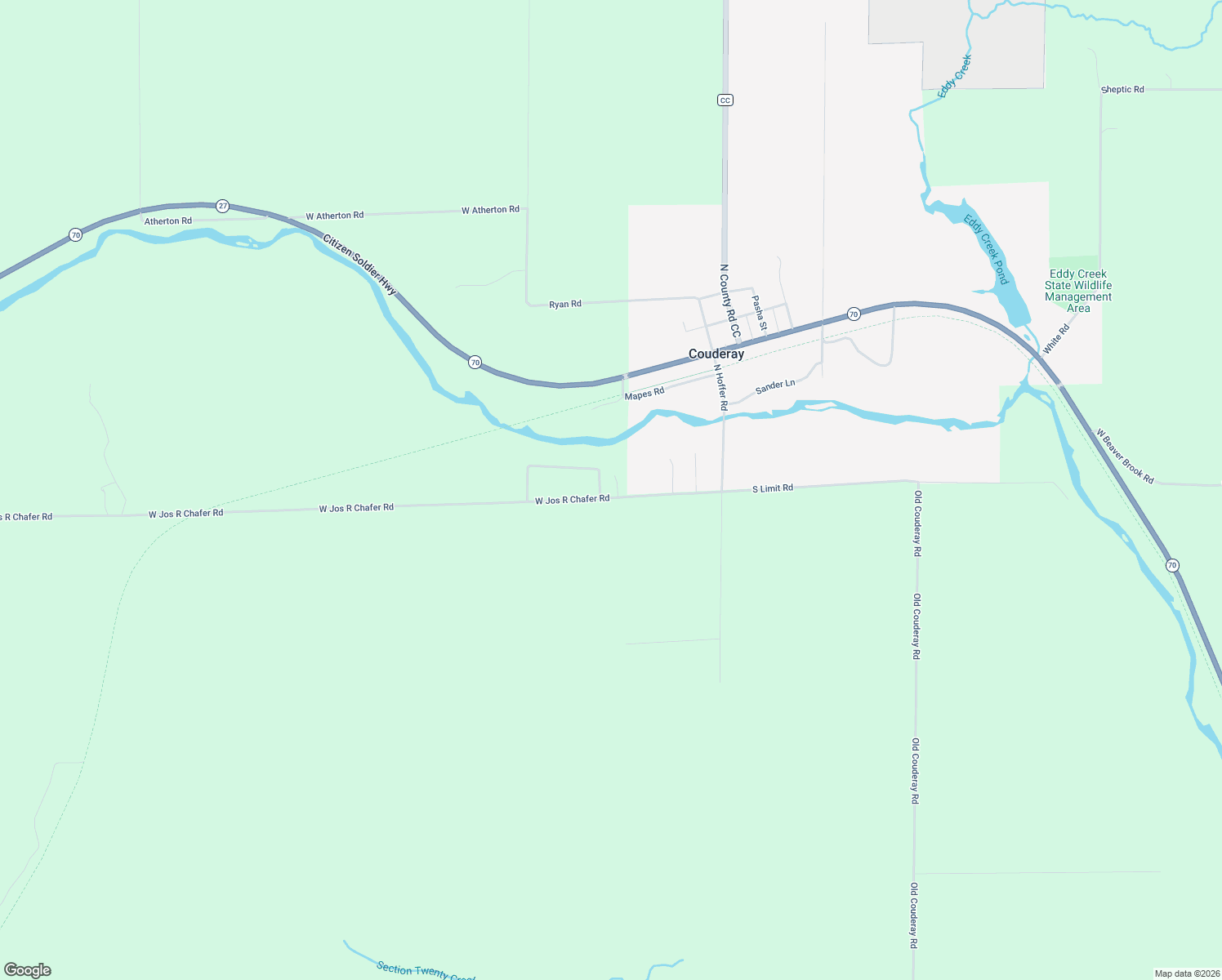 map of restaurants, bars, coffee shops, grocery stores, and more near 12412 West Jos R Chafer Road in Couderay