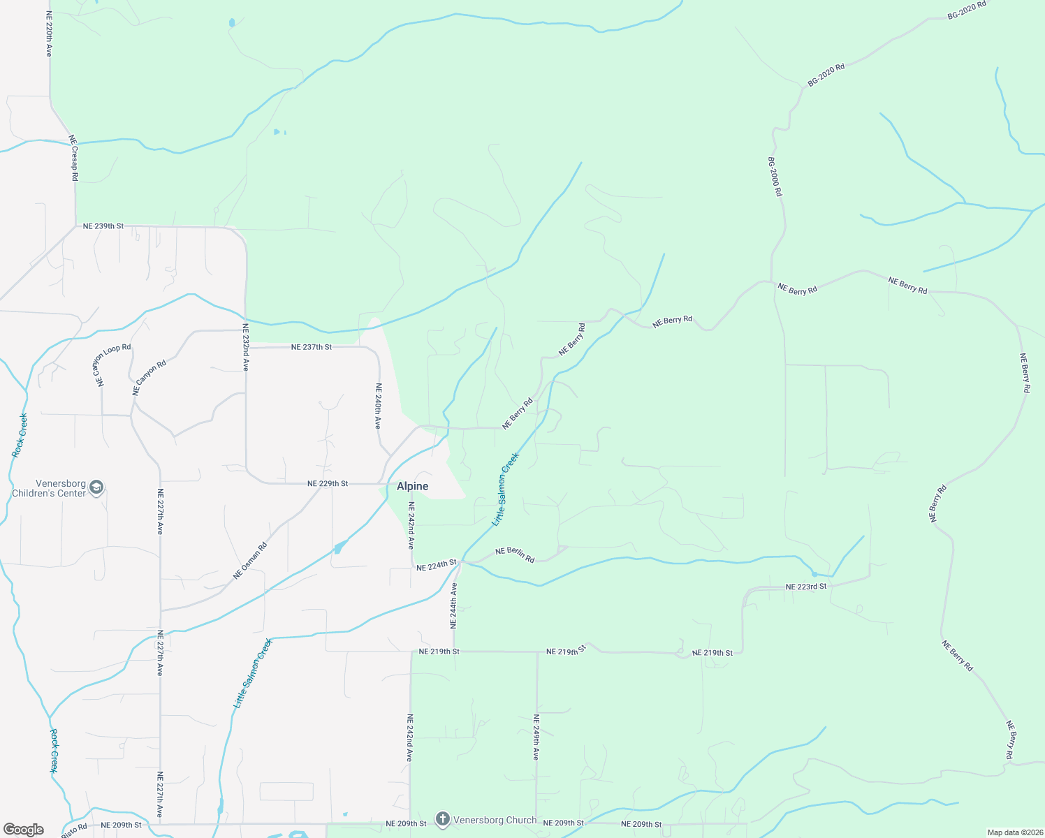map of restaurants, bars, coffee shops, grocery stores, and more near 24711 Northeast Berry Road in Battle Ground