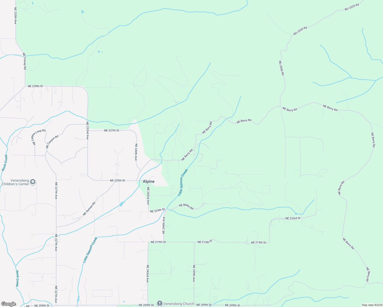 map of restaurants, bars, coffee shops, grocery stores, and more near 24831 Northeast Berry Road in Battle Ground