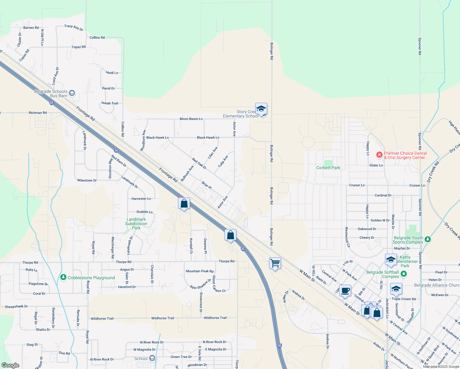 map of restaurants, bars, coffee shops, grocery stores, and more near 211 Astor Avenue in Belgrade
