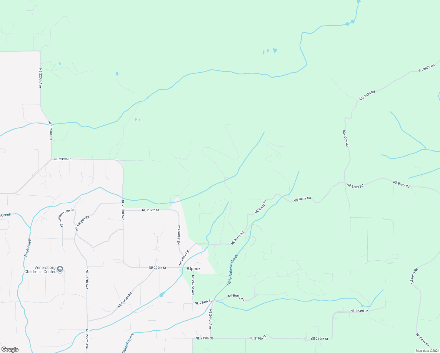map of restaurants, bars, coffee shops, grocery stores, and more near 24218 Northeast Alvas Road in Battle Ground