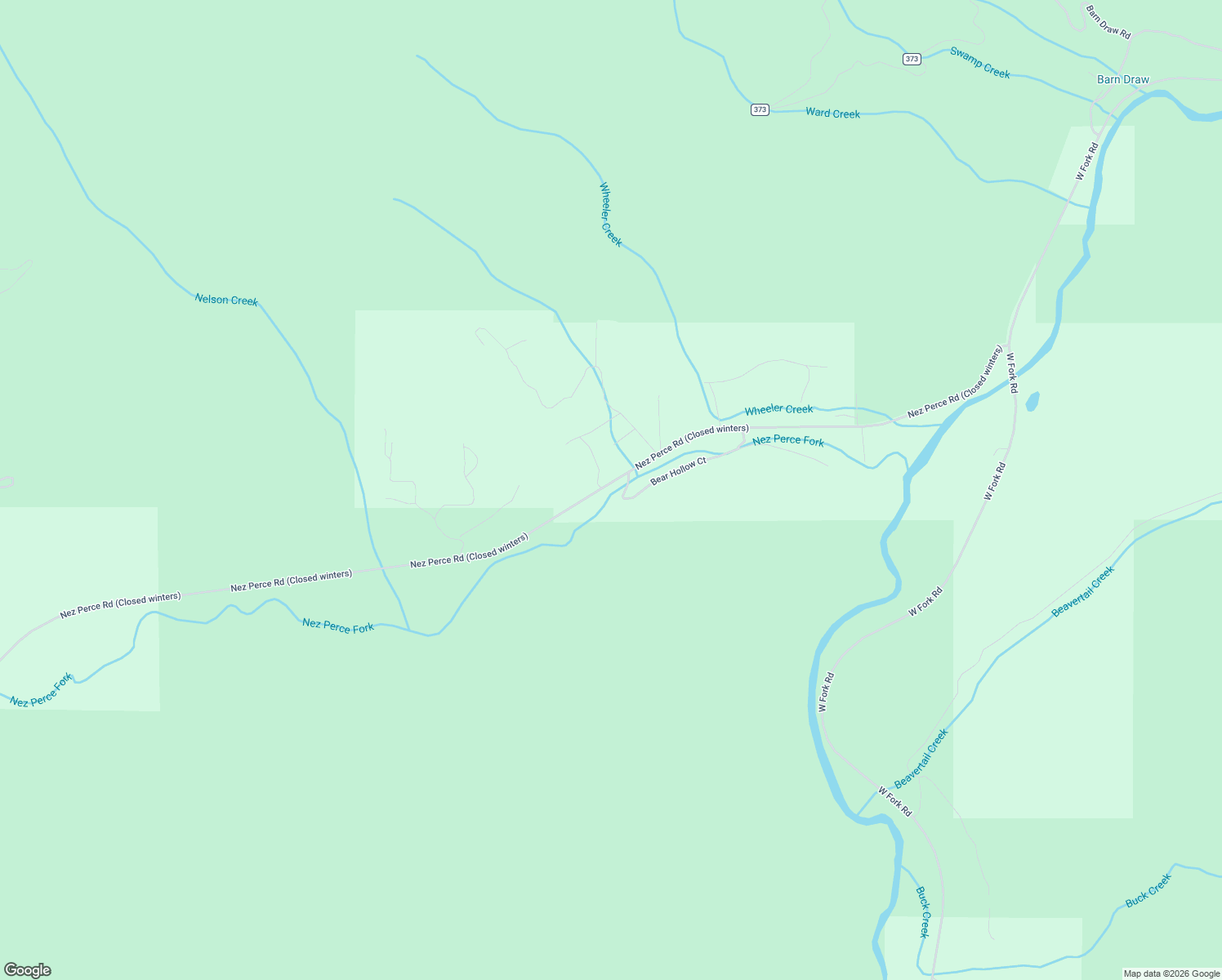 map of restaurants, bars, coffee shops, grocery stores, and more near 7039-7083 Nez Perce Road in Darby