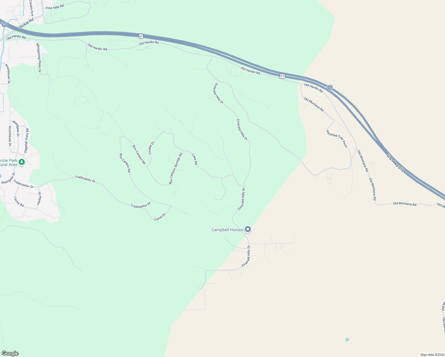 map of restaurants, bars, coffee shops, grocery stores, and more near 918 Cave Road in Billings