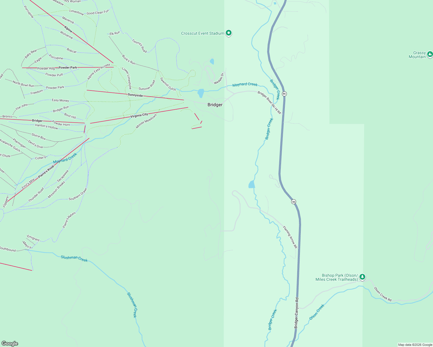 map of restaurants, bars, coffee shops, grocery stores, and more near 11288 Tiaga Trail in Bozeman