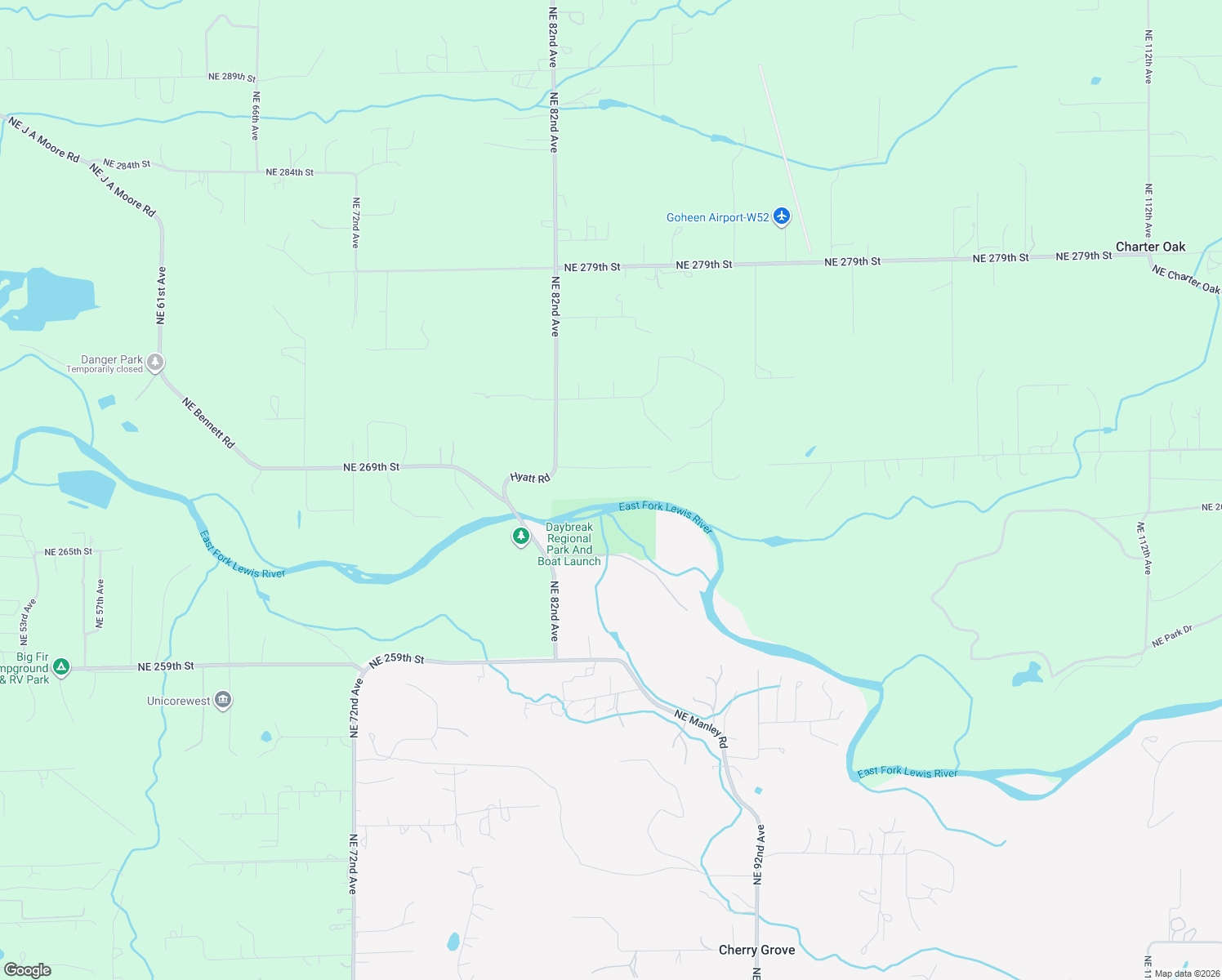 map of restaurants, bars, coffee shops, grocery stores, and more near 26829 Northeast 82nd Avenue in Battle Ground