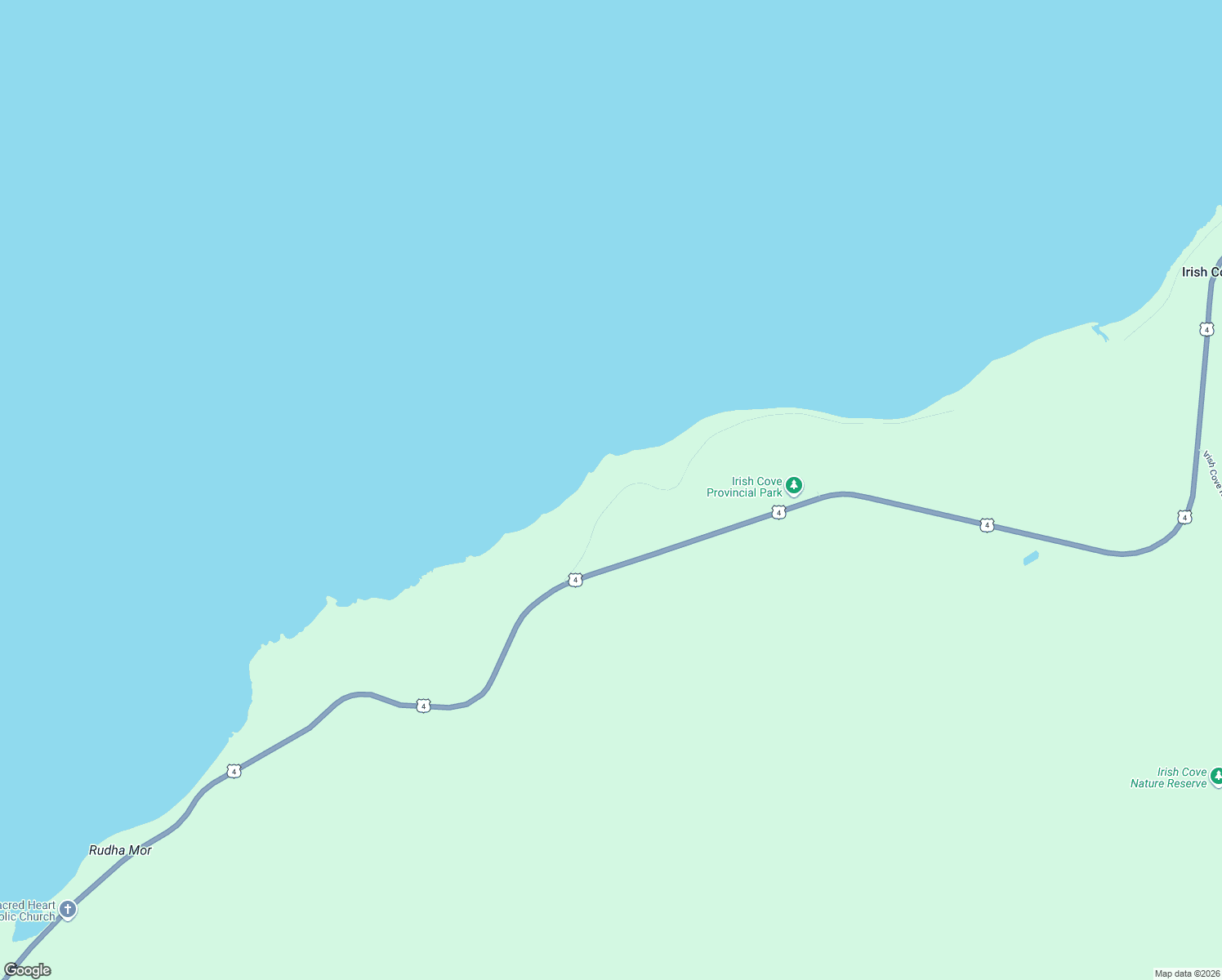map of restaurants, bars, coffee shops, grocery stores, and more near 95 Lakeshore Drive in Irish Cove
