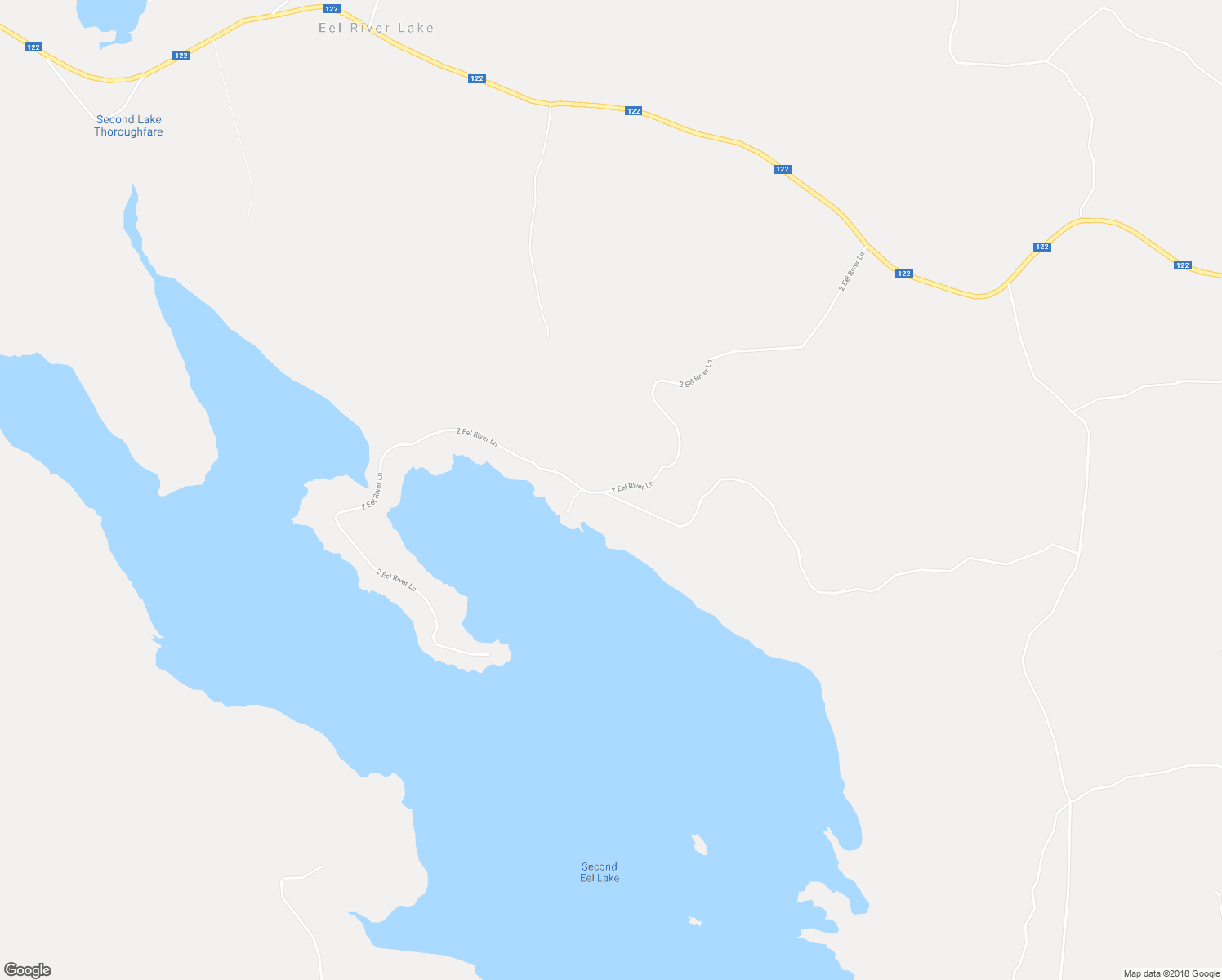 map of restaurants, bars, coffee shops, grocery stores, and more near 2 Eel River Lane in Eel River Lake
