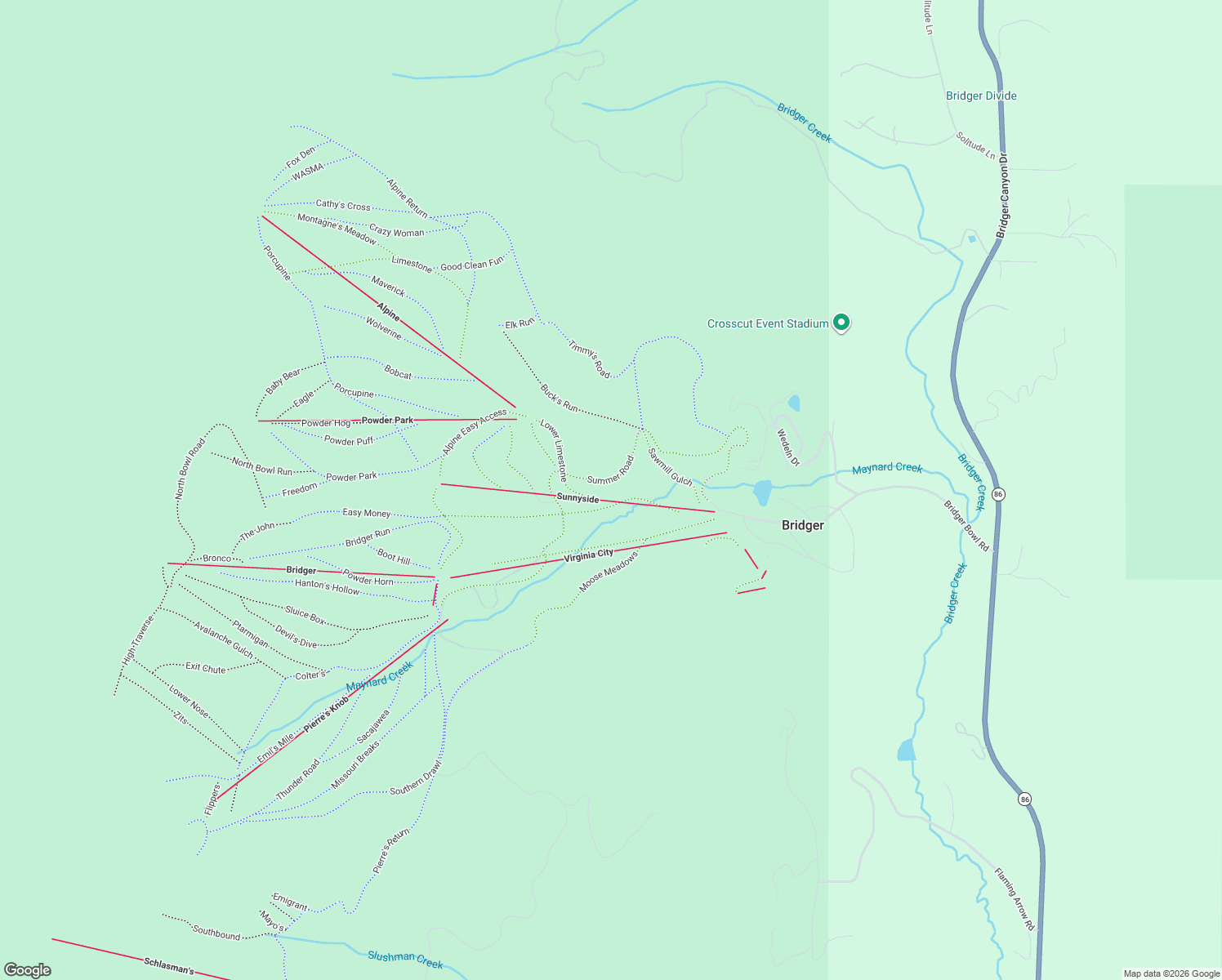 map of restaurants, bars, coffee shops, grocery stores, and more near 15797 Bridger Canyon Road in Bozeman