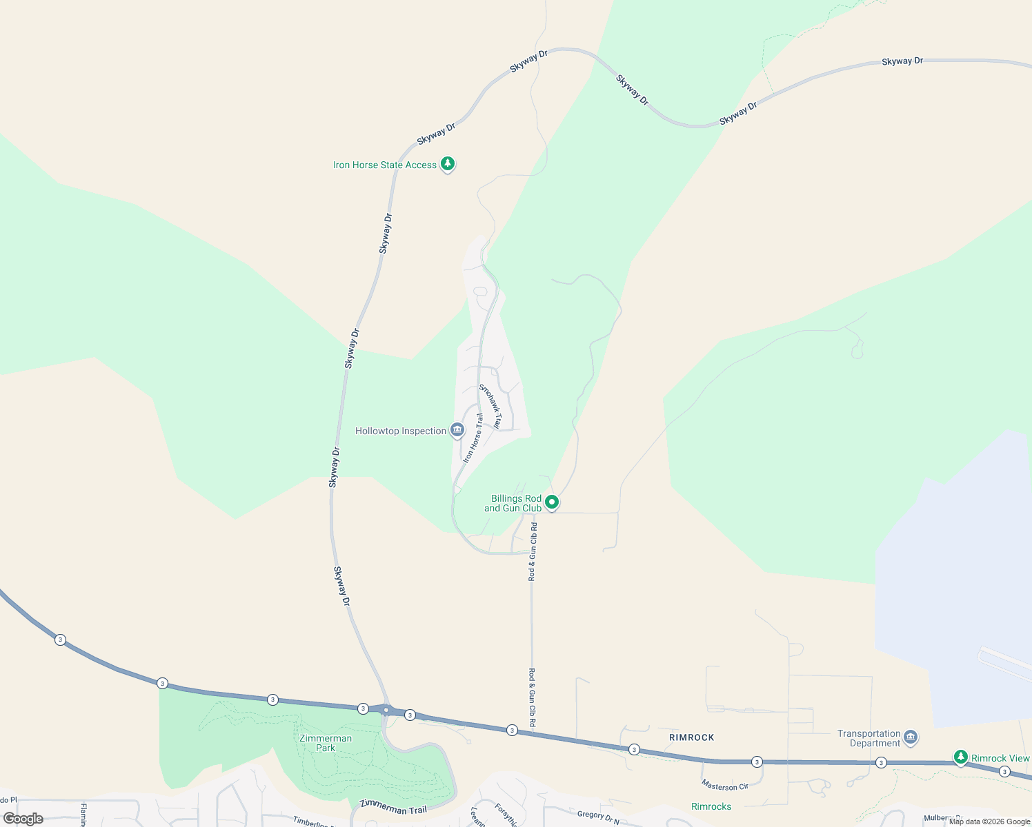 map of restaurants, bars, coffee shops, grocery stores, and more near 4239 Long Rider Trail in Billings