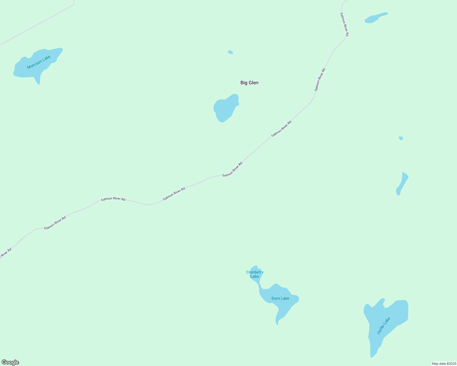 map of restaurants, bars, coffee shops, grocery stores, and more near Salmon River Road in Enon