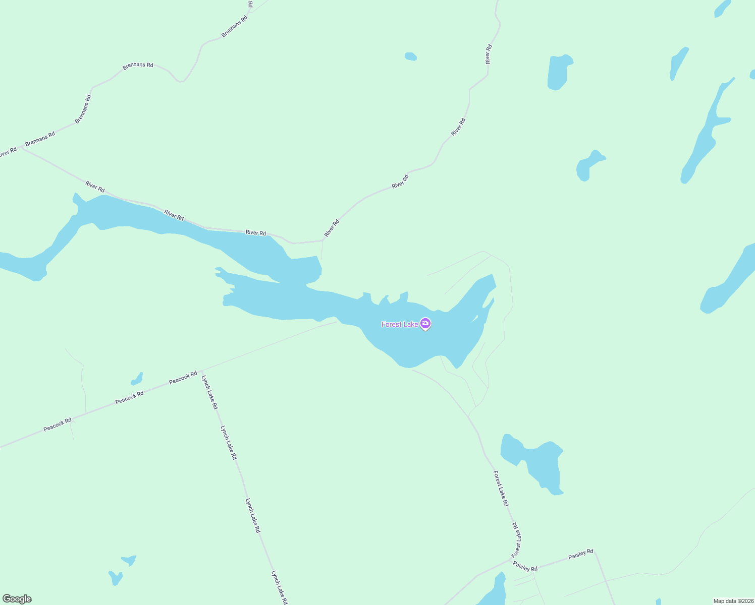 map of restaurants, bars, coffee shops, grocery stores, and more near 2331 A Forest Lake Road in Sundridge