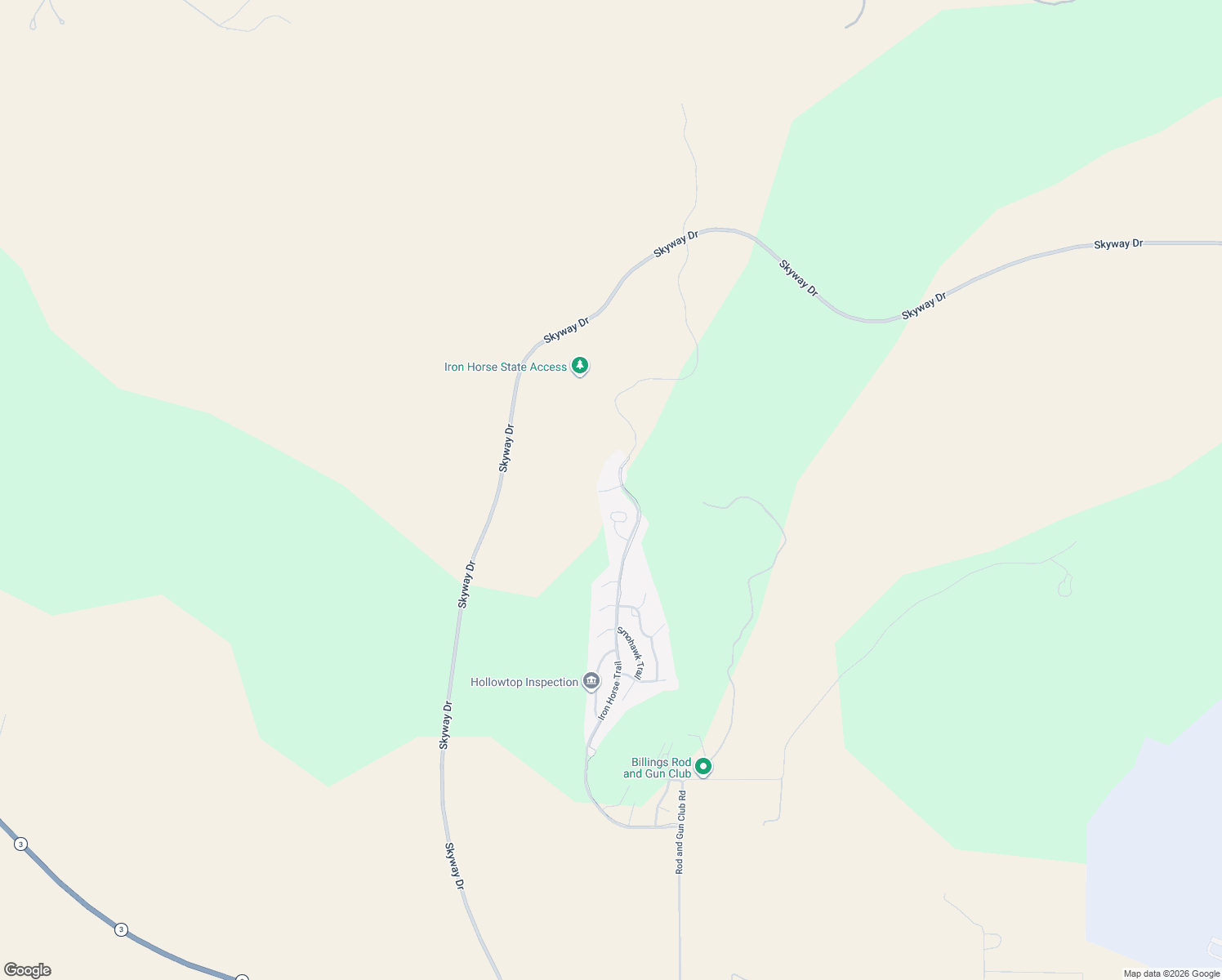 map of restaurants, bars, coffee shops, grocery stores, and more near Payton Trail in Billings