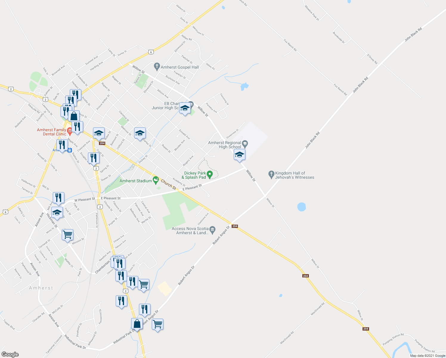 map of restaurants, bars, coffee shops, grocery stores, and more near 149 East Pleasant Street in Amherst