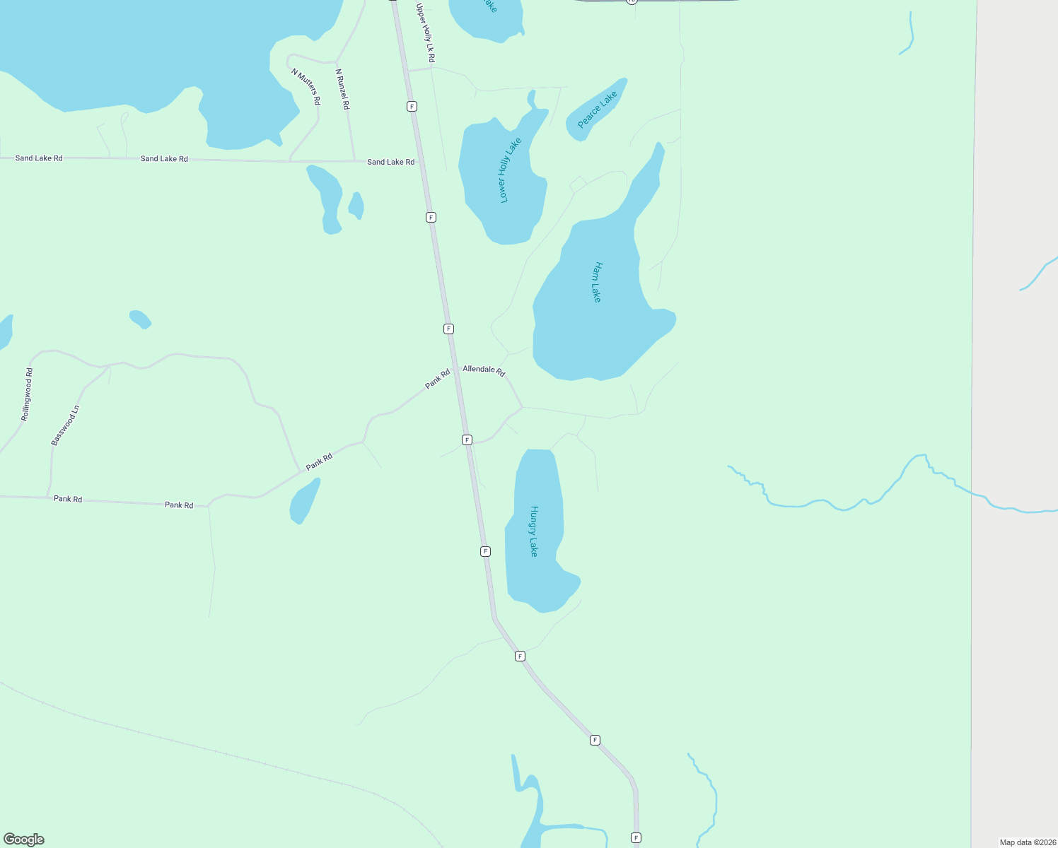 map of restaurants, bars, coffee shops, grocery stores, and more near 15428 Allendale Road in Stone Lake