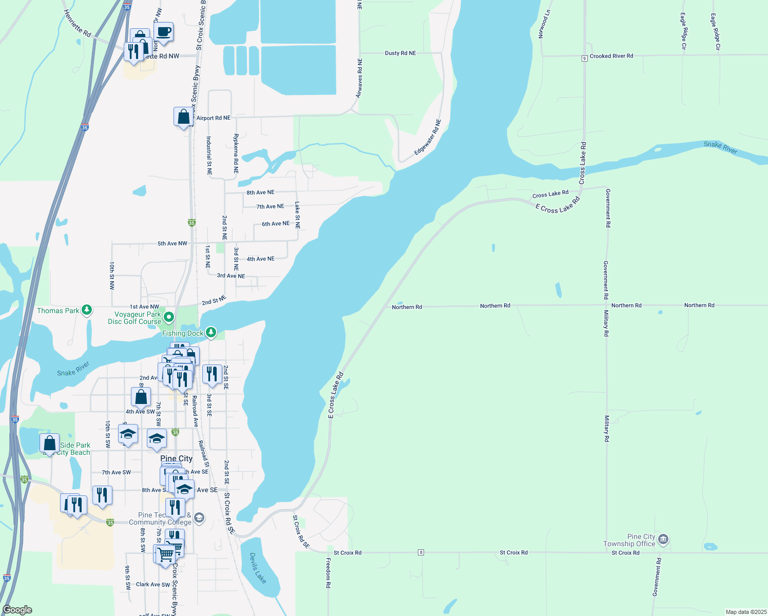 13794 Cross Lake Road, Pine City MN Walk Score