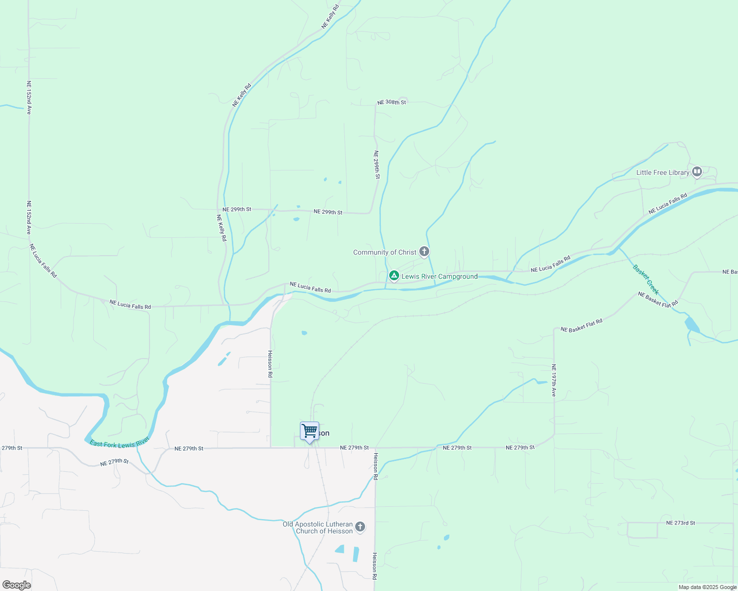 map of restaurants, bars, coffee shops, grocery stores, and more near 18108 Northeast Cole-Witter Road in Battle Ground